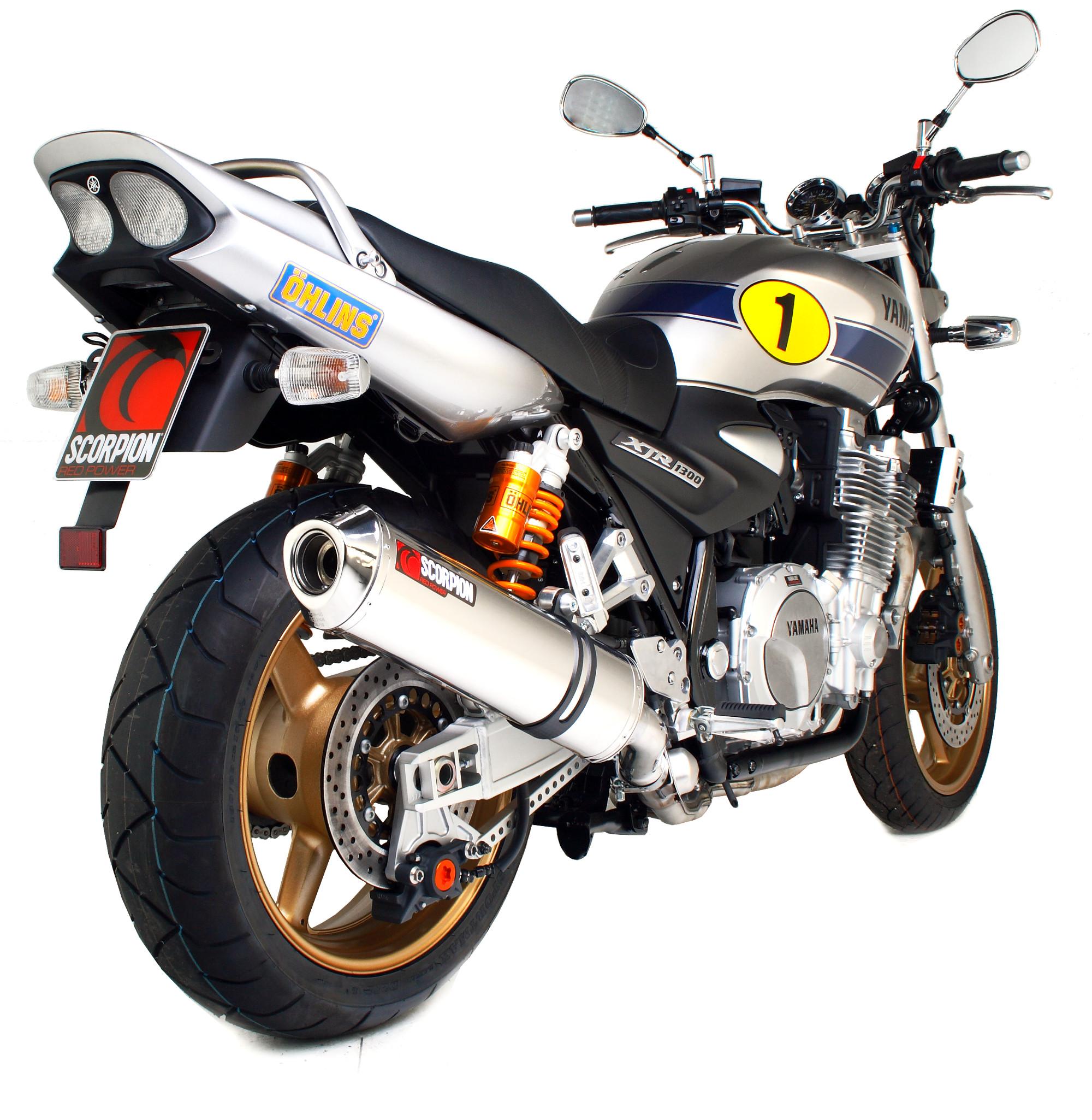 Scorpion Exhausts Red Eya80seo - Scorpion Factory Stainless Oval Exhaust - Yamaha Xjr 1300 2007 - 2016
