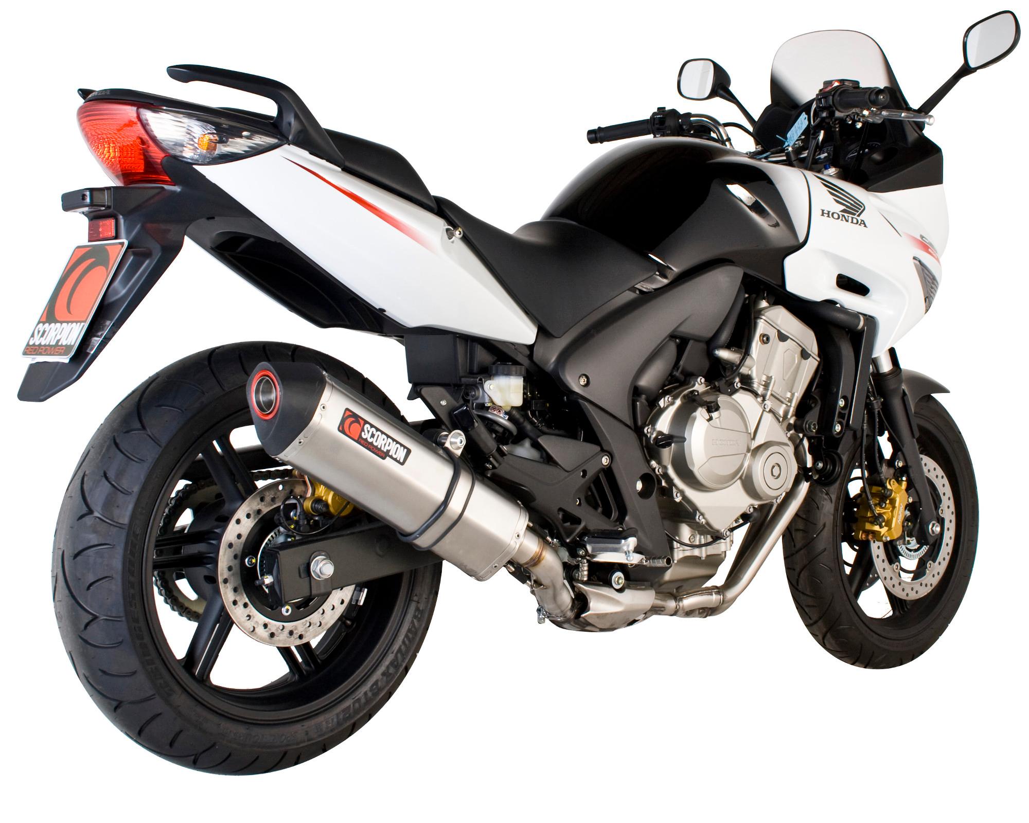 Scorpion Exhausts Red Rha100seo - Scorpion Serket Stainless Oval Exhaust - Honda Cbf 600 2008 - 2014