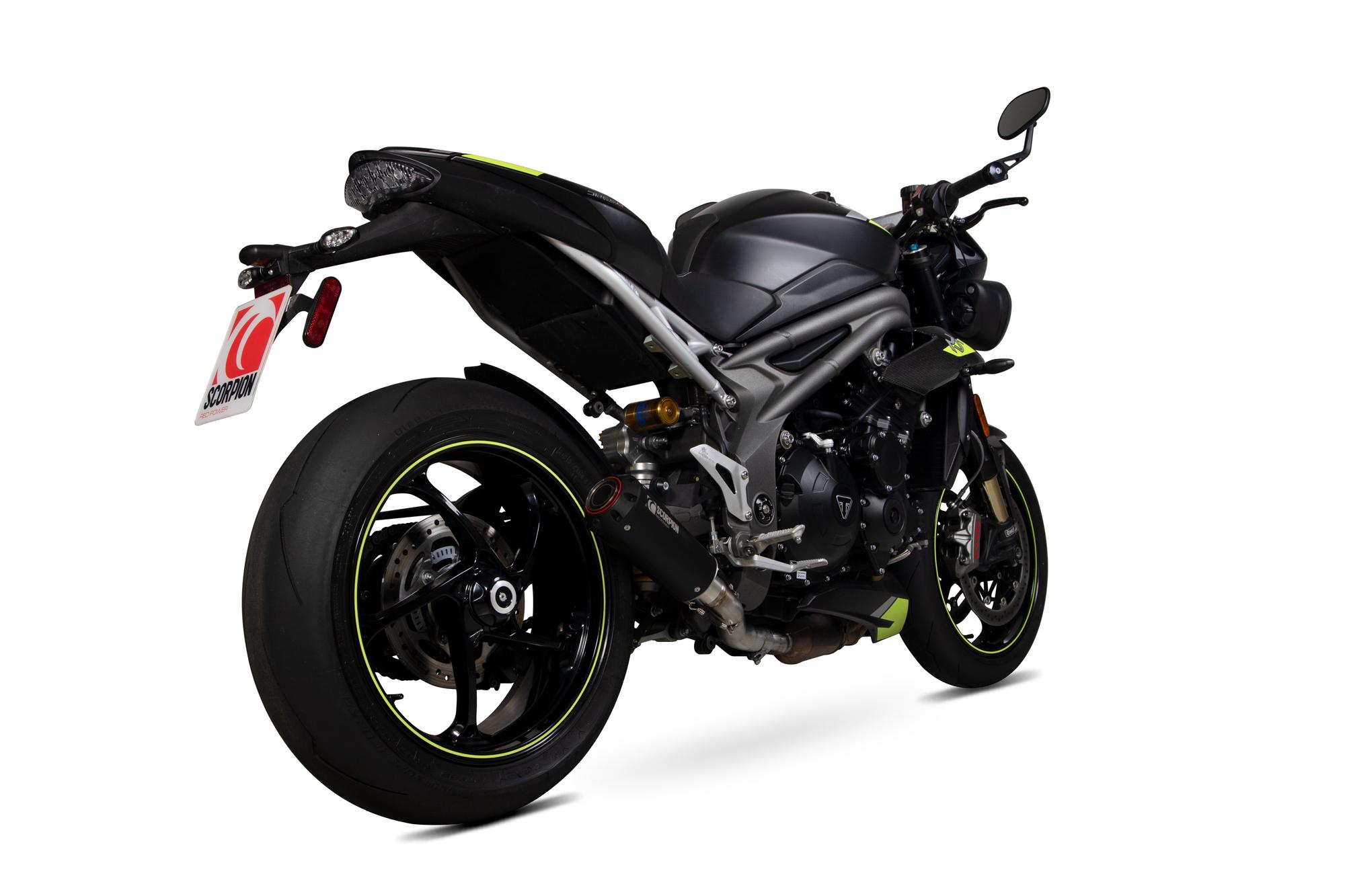 Scorpion Exhausts Red/Black Ptr88sebcer - Scorpion Power Ceramic Exhaust - Triumph Speed Triple 1050 S & Rs 2018 - 2020