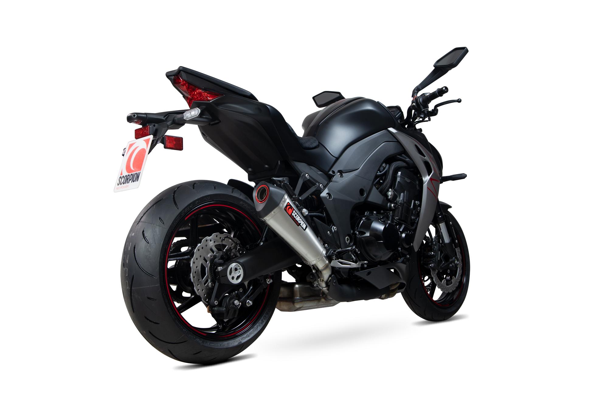 RKA131SEO - Scorpion Serket Taper Stainless Steel Slip-On Exhaust (Pair) - Kawasaki Z1000 2017 - 2019