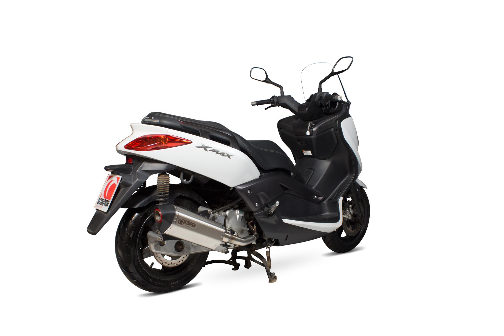 Scorpion Exhausts Red Rya105seo - Scorpion Serket Parallel Stainless Oval Exhaust - Yamaha X-Max 125 Full System 2008 - 2016