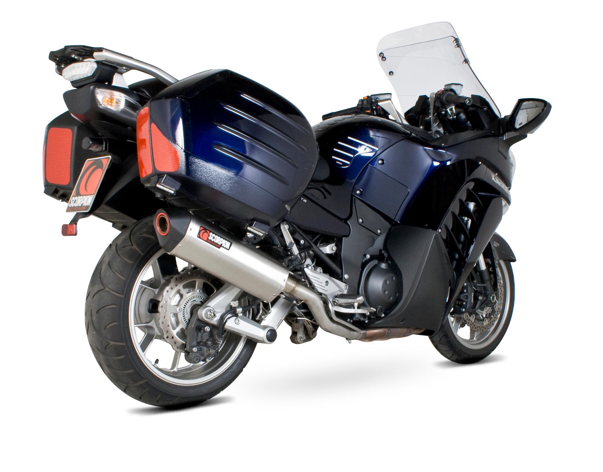 Scorpion Exhausts Red Rka94seo - Scorpion Serket Stainless Oval Exhaust - Kawasaki Gtr 1400 2007 - 2018