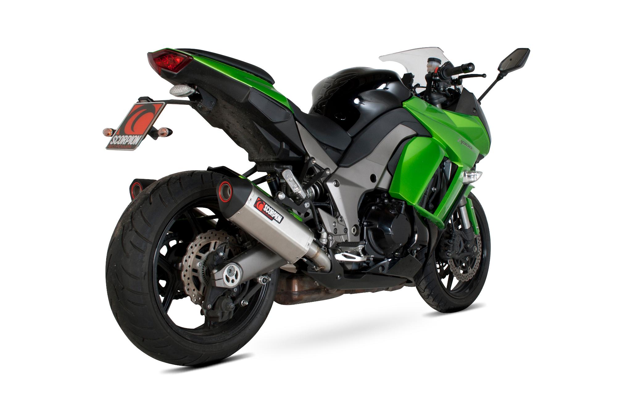 Scorpion Exhausts Red Rka87seo - Scorpion Serket Stainless Oval Exhaust - Kawasaki Z1000 2010 - 2013