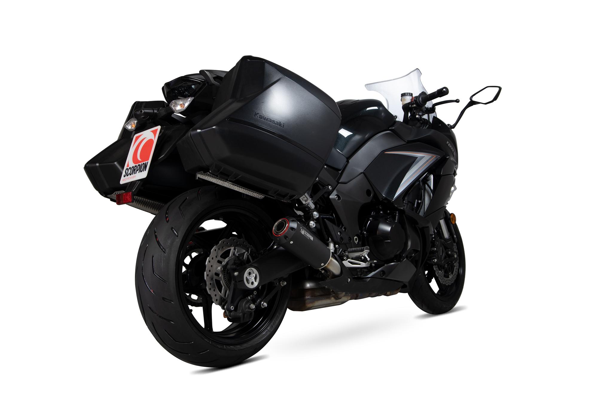 PKA109BCER - Scorpion Red Power Black Ceramic Exhaust - Kawasaki Z1000SX Euro 4 2017 - 2019