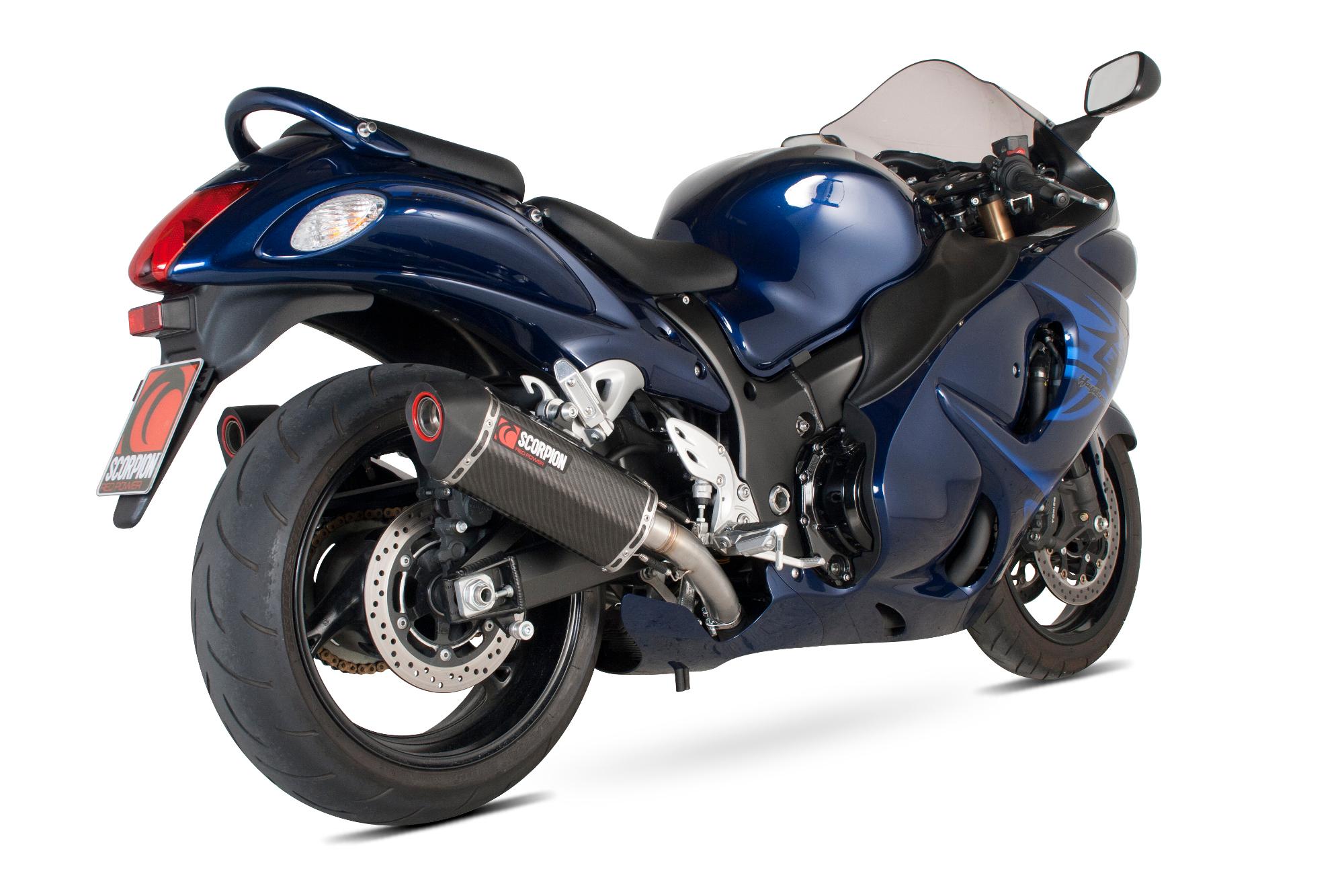 Scorpion Exhausts Red Rsi112ceo - Scorpion Serket Carbon Oval Exhaust - Suzuki Gsx 1300R Hayabusa 2008 - 2017