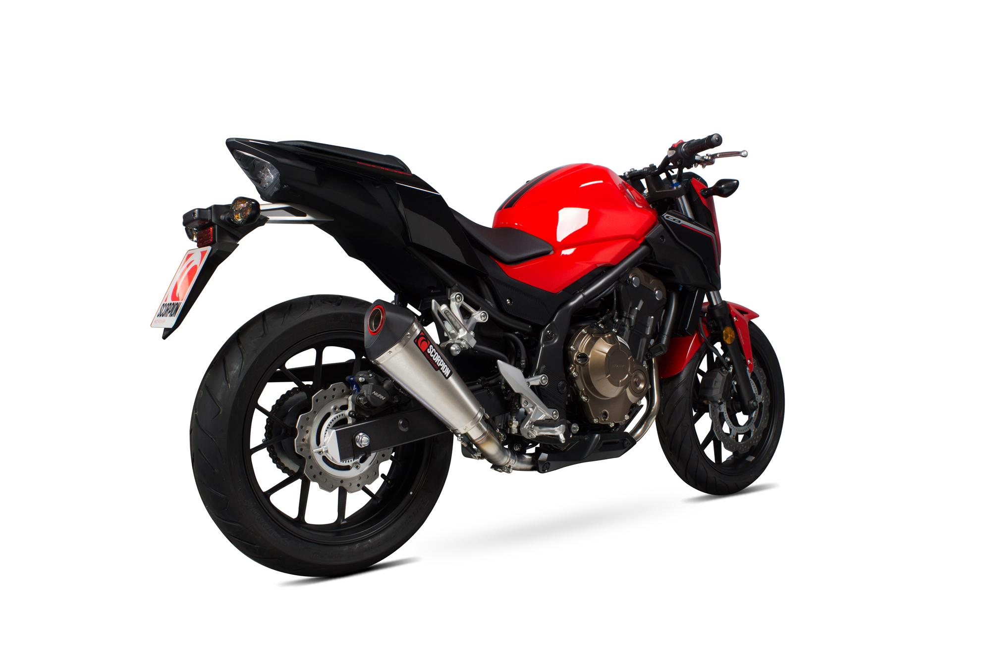 RHA176SEO - Scorpion Serket Taper Stainless Steel Exhaust - Honda CB 500 F/X - 2016 - 2018