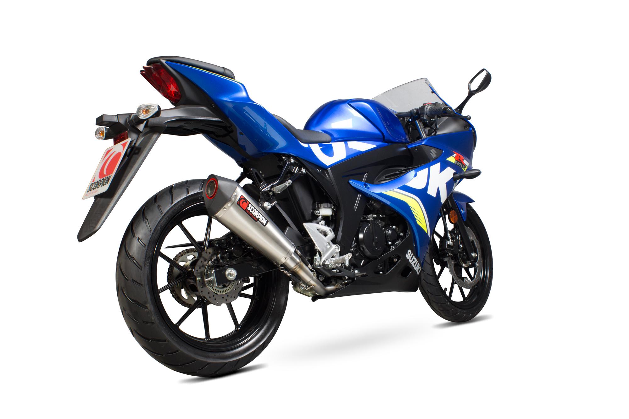 RSI121SEO - Scorpion Serket Taper Full System Stainless Steel Exhaust - Suzuki GSX-R 125/150 2017 - 2018