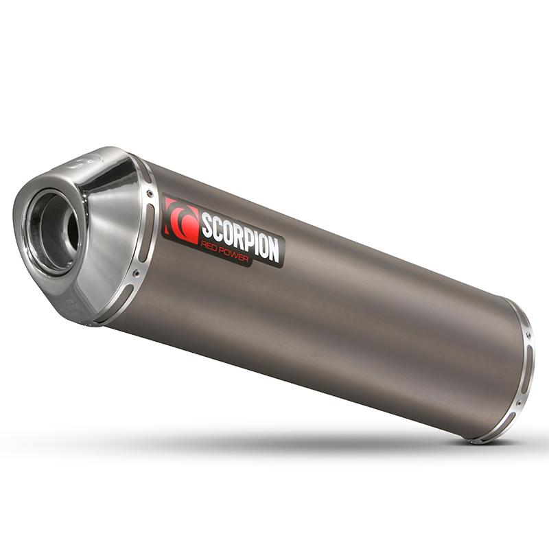 ESI101TEO - Scorpion Factory Satin Titanium Oval Exhaust - Suzuki GSX 650F 07-Current