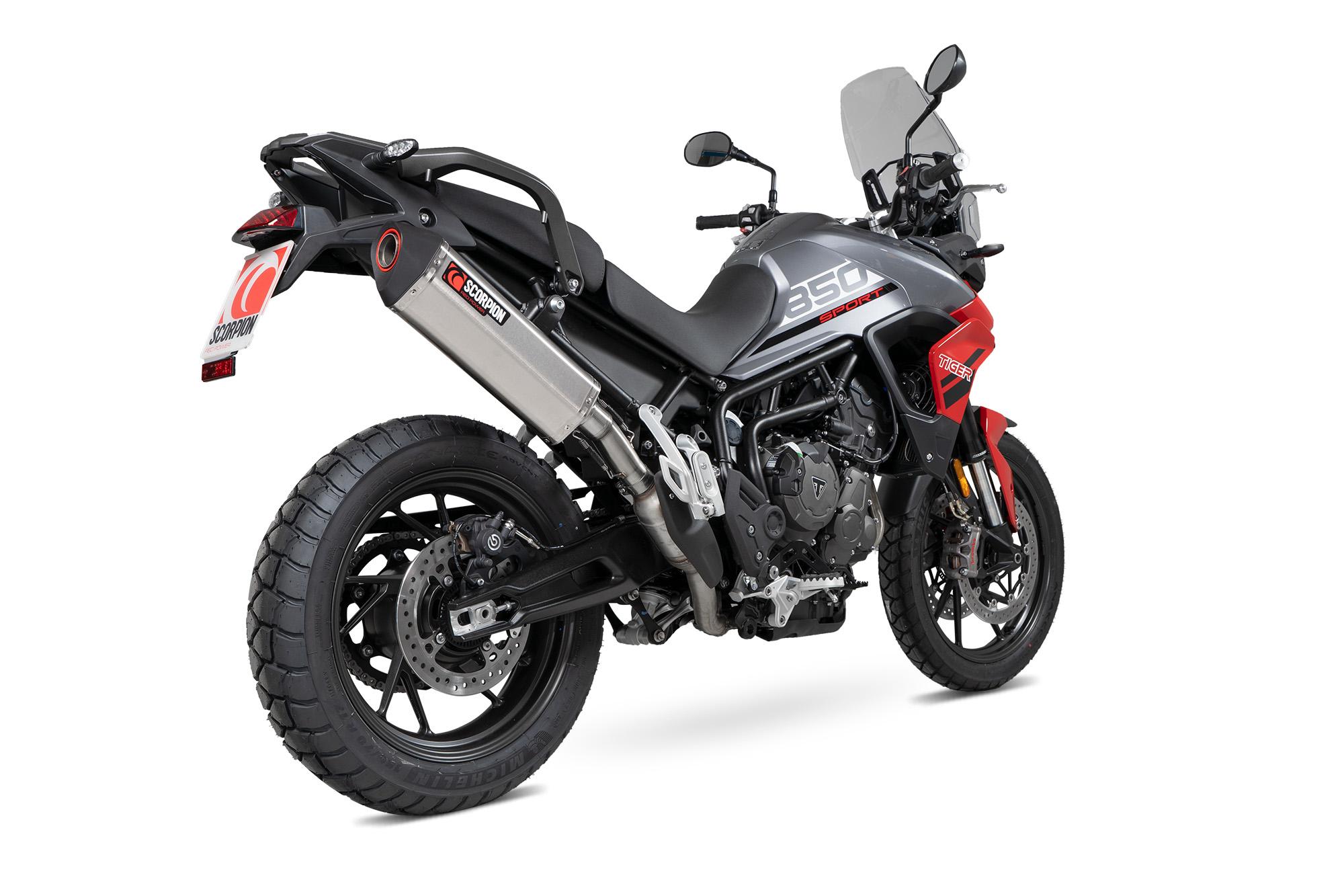 Scorpion Exhausts Black Rtr92seo - Scorpion Serket Parallel Stainless Steel Slip-On Exhaust - Triumph Tiger 850 2021 - 2022