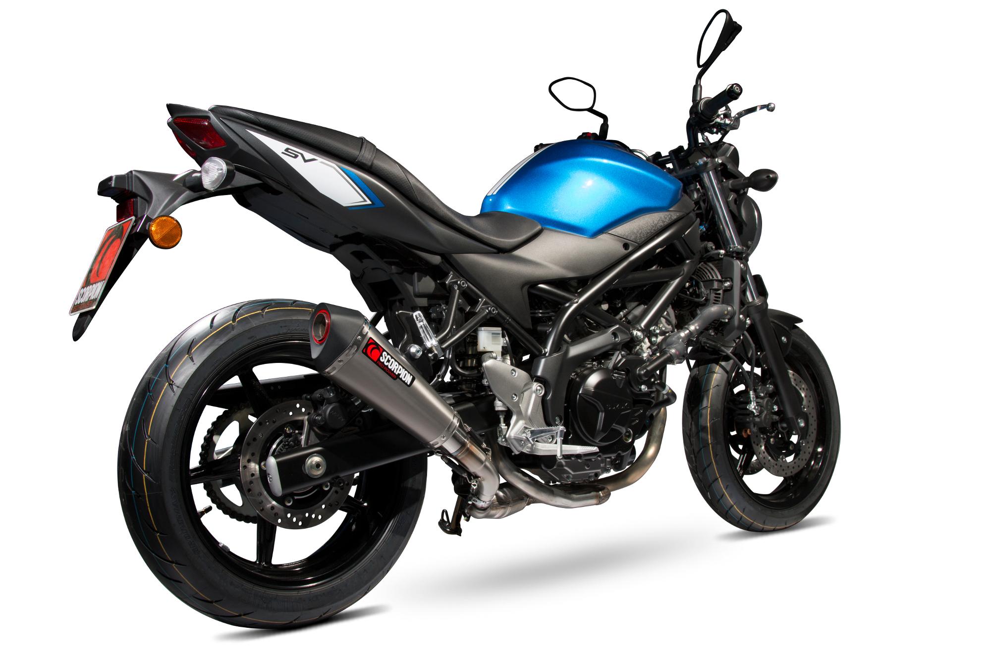 Scorpion Exhausts Red Rsi119teo - Scorpion Serket Taper Titanium Oval Exhaust - Suzuki Sv 650 2016 - 2018