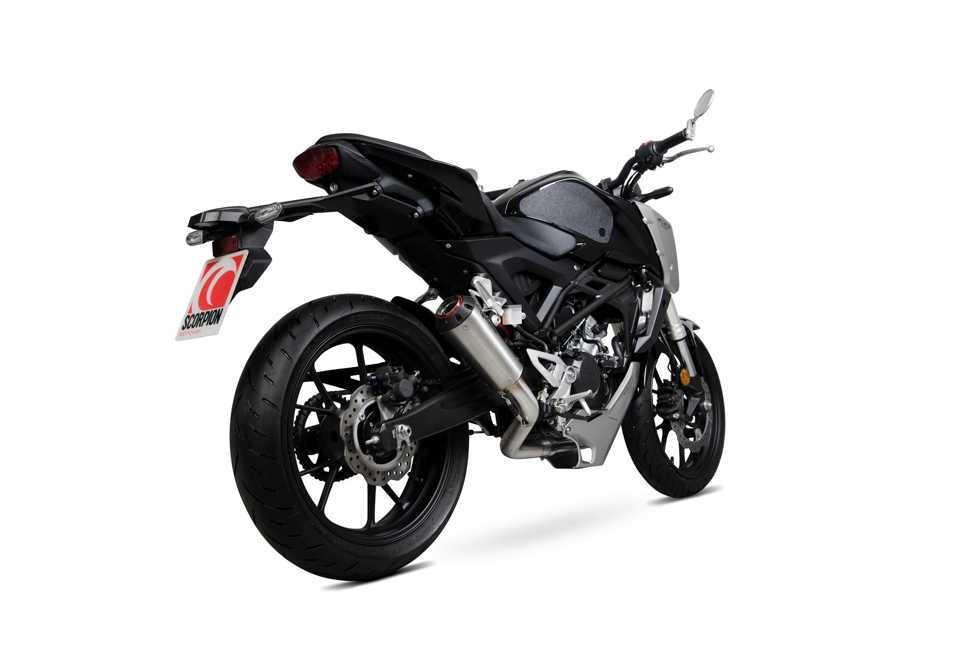 PHA183SYSSEO - Scorpion Red Power Stainless Steel Exhaust - Honda CB 125 R 2018 - 2019