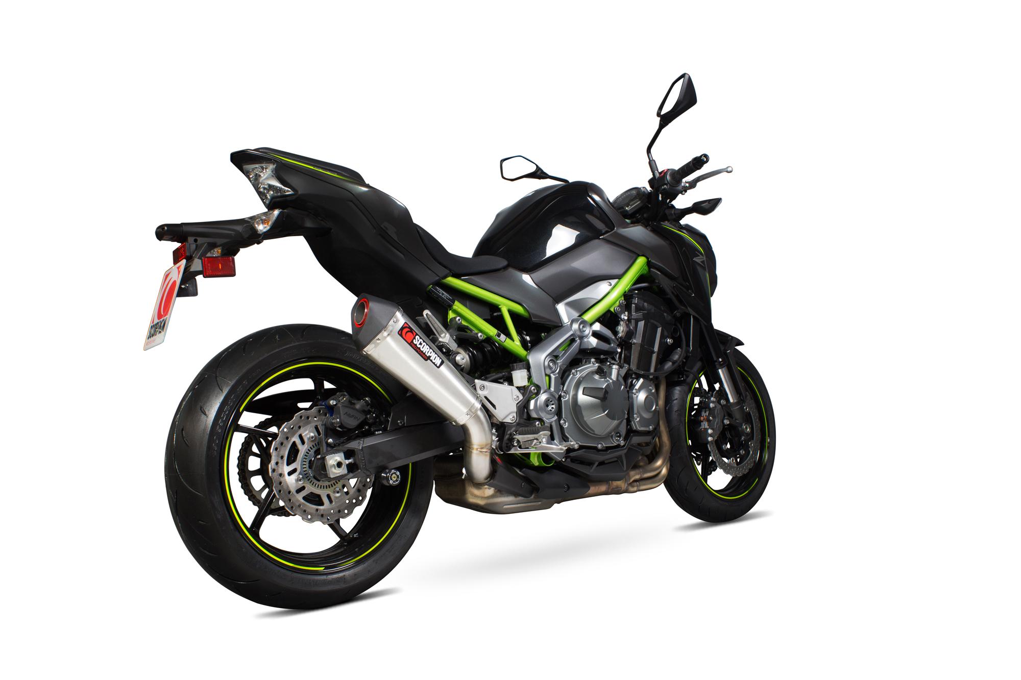 Scorpion Exhausts Red Rka114seo - Scorpion Serket Taper Stainless Oval Exhaust - Kawasaki Z900 2017 - 2018