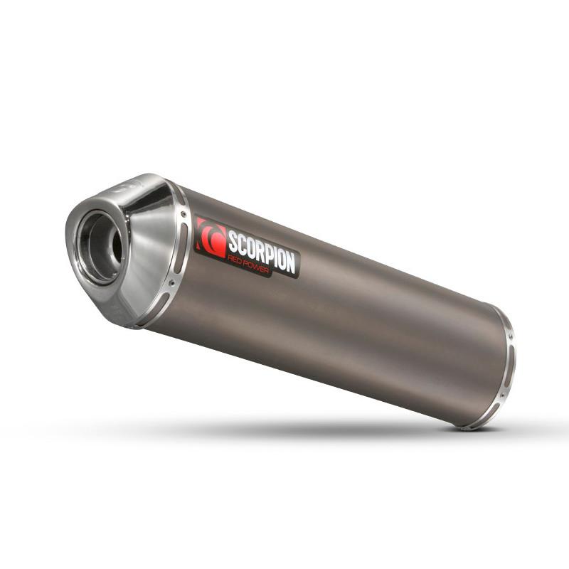 EKA74TEO - Scorpion Factory Satin Titanium Oval Exhaust - Kawasaki ER6 F/N/ VERSYS 2006 - 2011