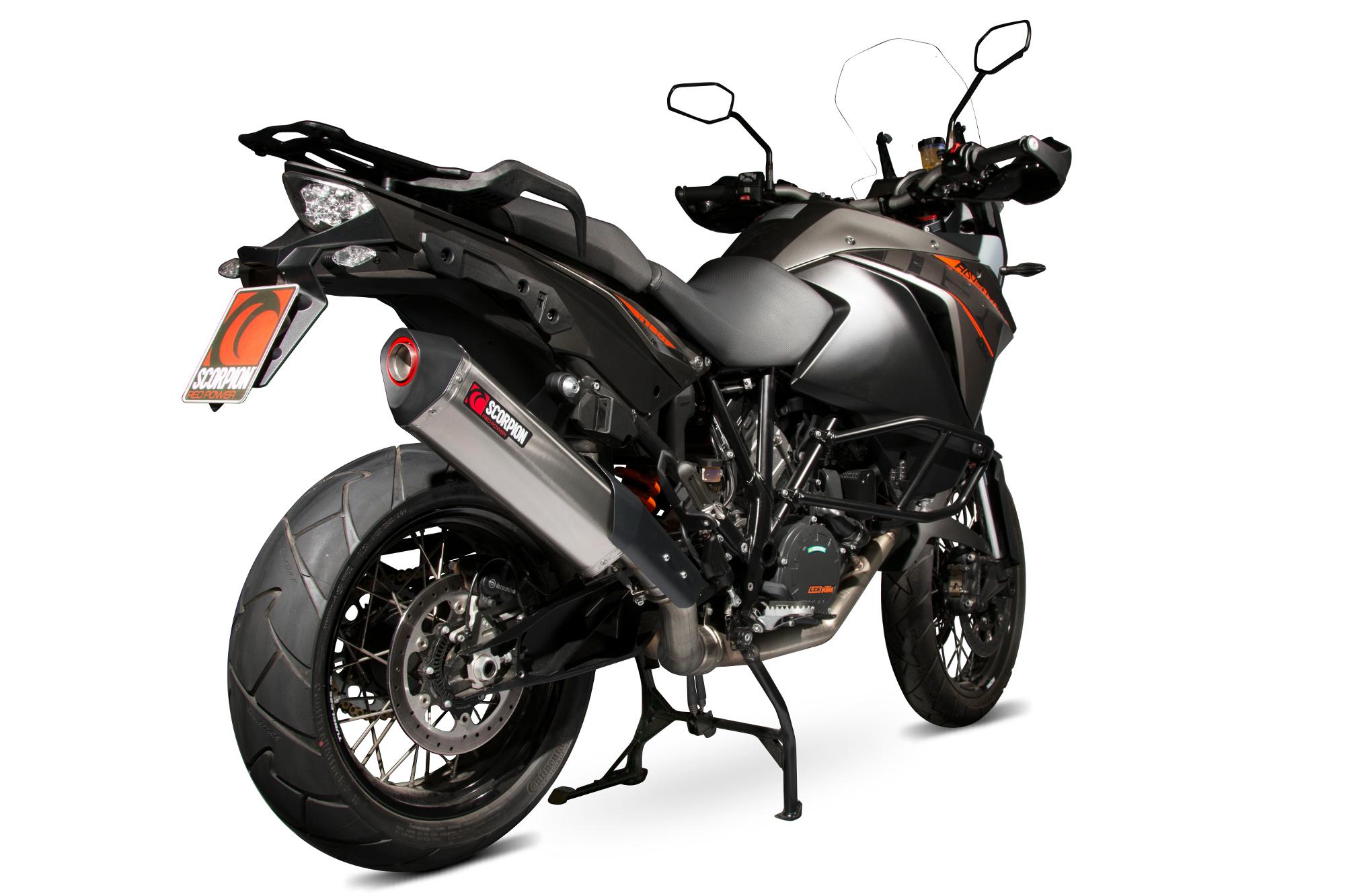 Scorpion Exhausts Red Rkt82seo - Scorpion Serket Parallel Stainless Oval Exhaust - Ktm 1190 Adventure 2013 - 2016