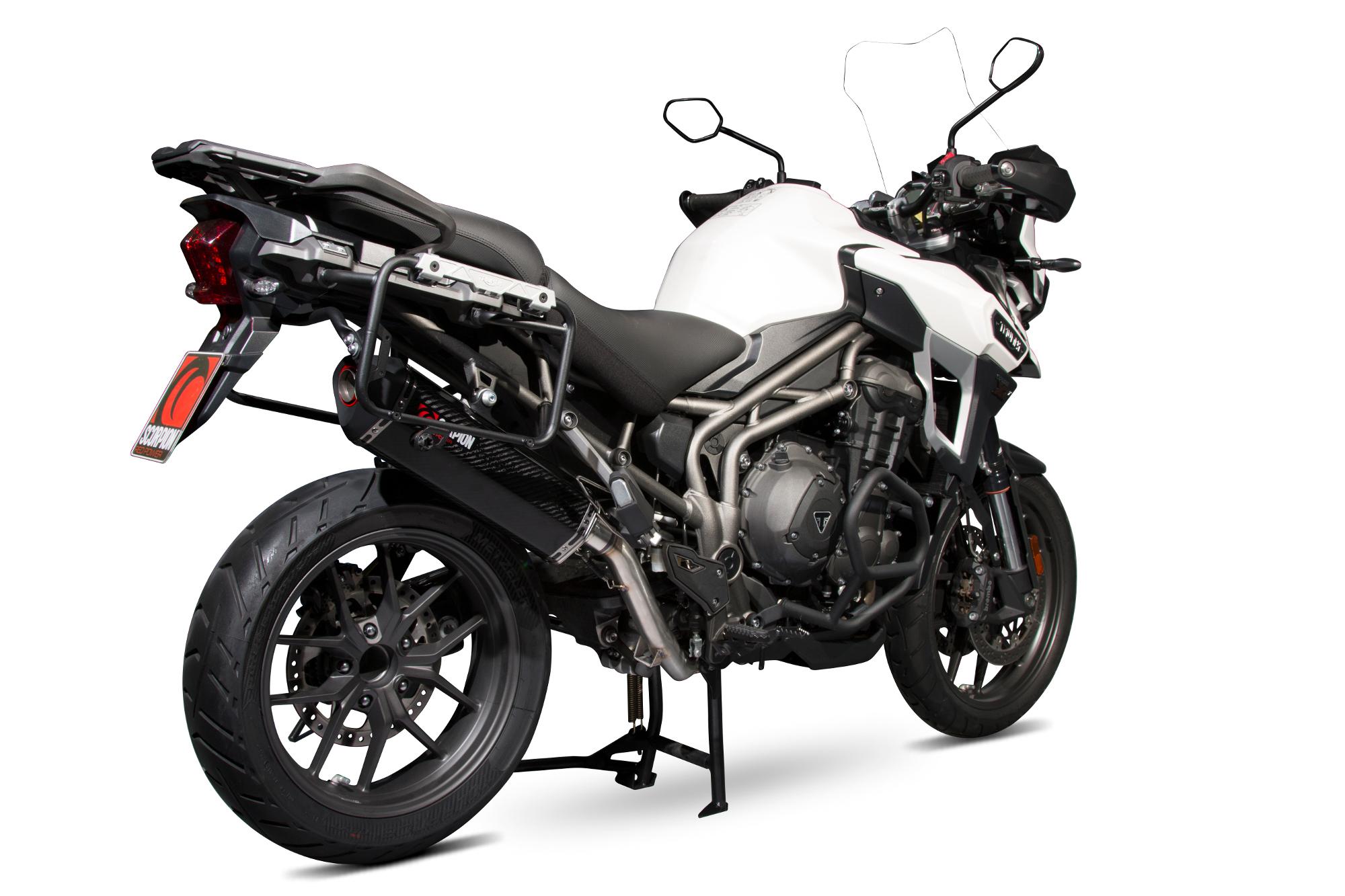 Scorpion Exhausts Red Rtr80ceo - Scorpion Serket Parallel Carbon Oval Exhaust - Triumph Tiger 1200 Explorer 2016 - 2018