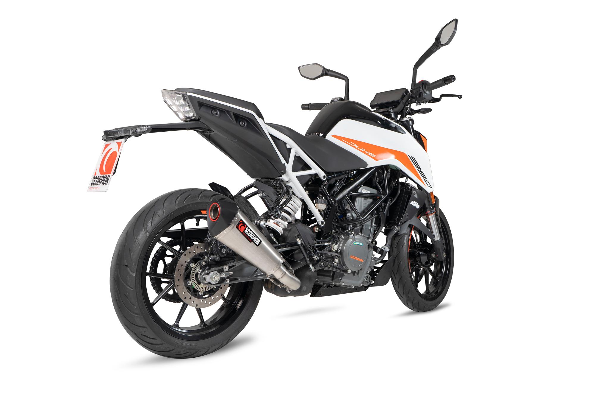 RKT92SEO - Scorpion Serket Taper Stainless Steel Slip-On Exhaust - KTM 390 Duke 2021 - 2022
