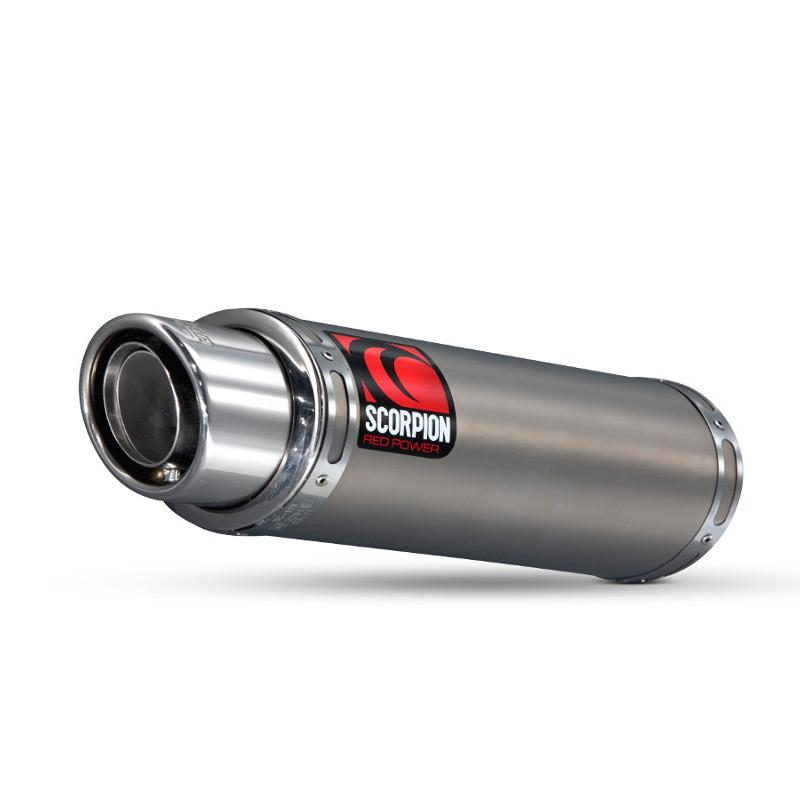 HA102TEO - Scorpion Stealth Satin Titanium Oval Exhaust - Honda CBR 600 RR 2007 - 2012