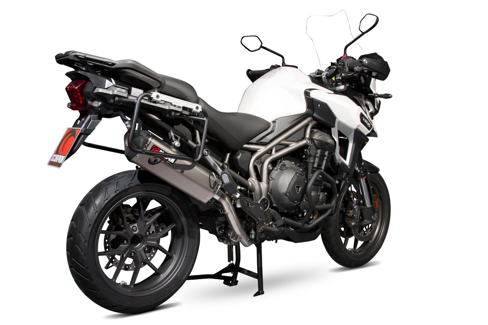 Scorpion Exhausts Red Rtr80teo - Scorpion Serket Parallel Titanium Oval Exhaust - Triumph Tiger 1200 Explorer 2016 - 2018