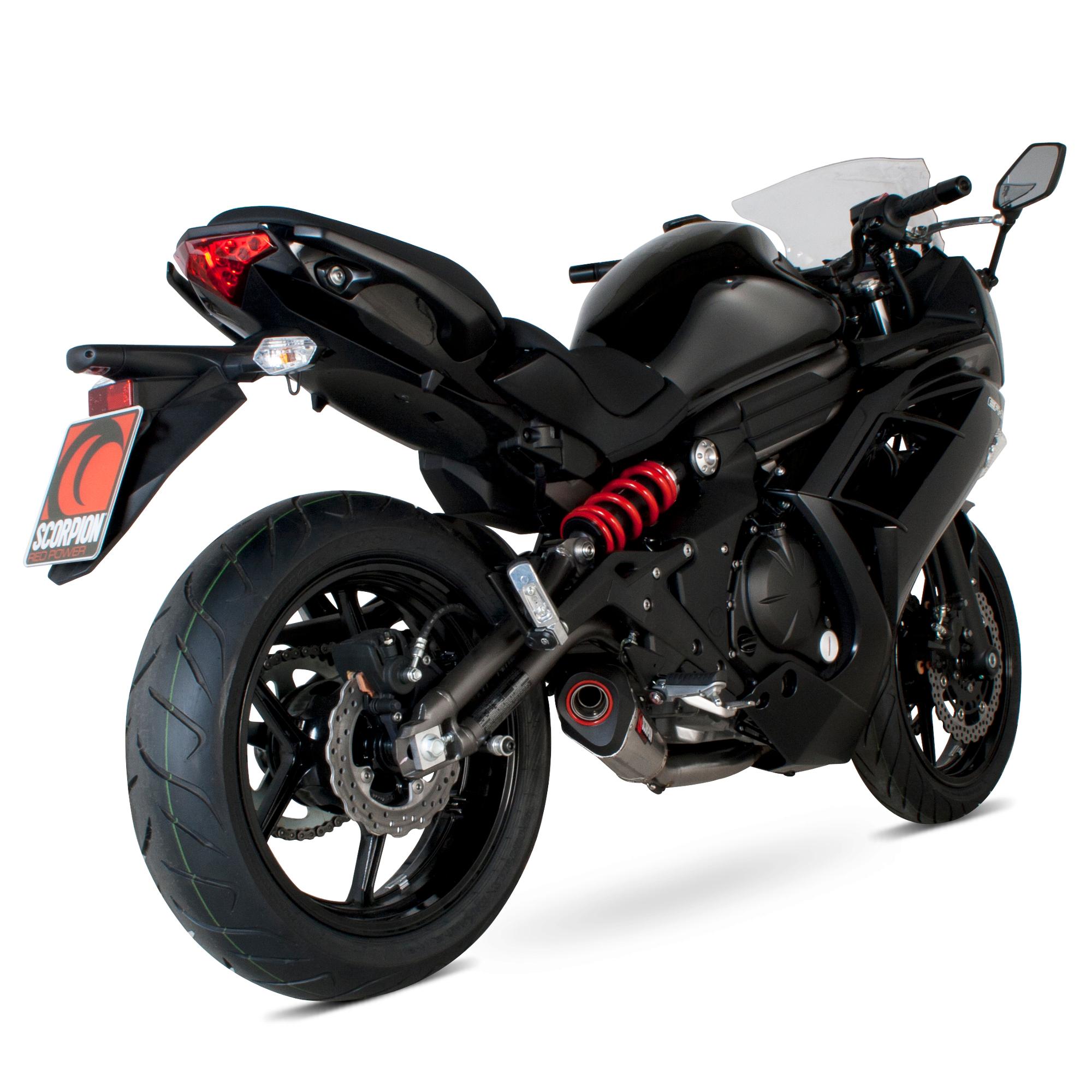 RKA90SYSSEO - Scorpion Serket Taper Stainless Oval Exhaust - Kawasaki ER6 F/N System 2012 - 2016