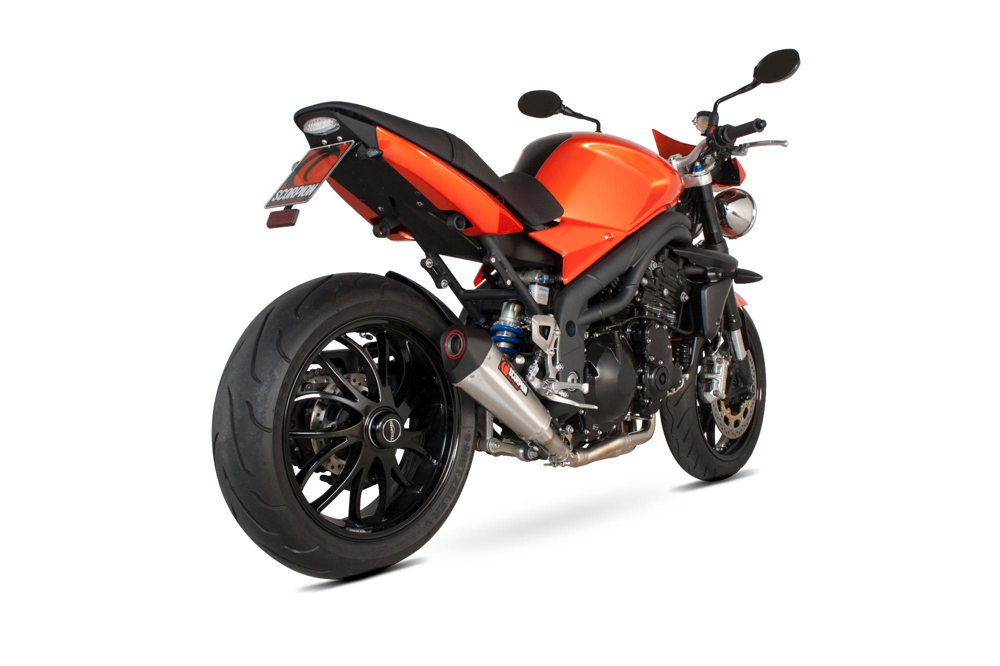 Scorpion Exhausts Red Rtr66seseo - Scorpion Serket Taper Stainless Oval Exhaust - Triumph Speed Triple 1050 2008 - 2010