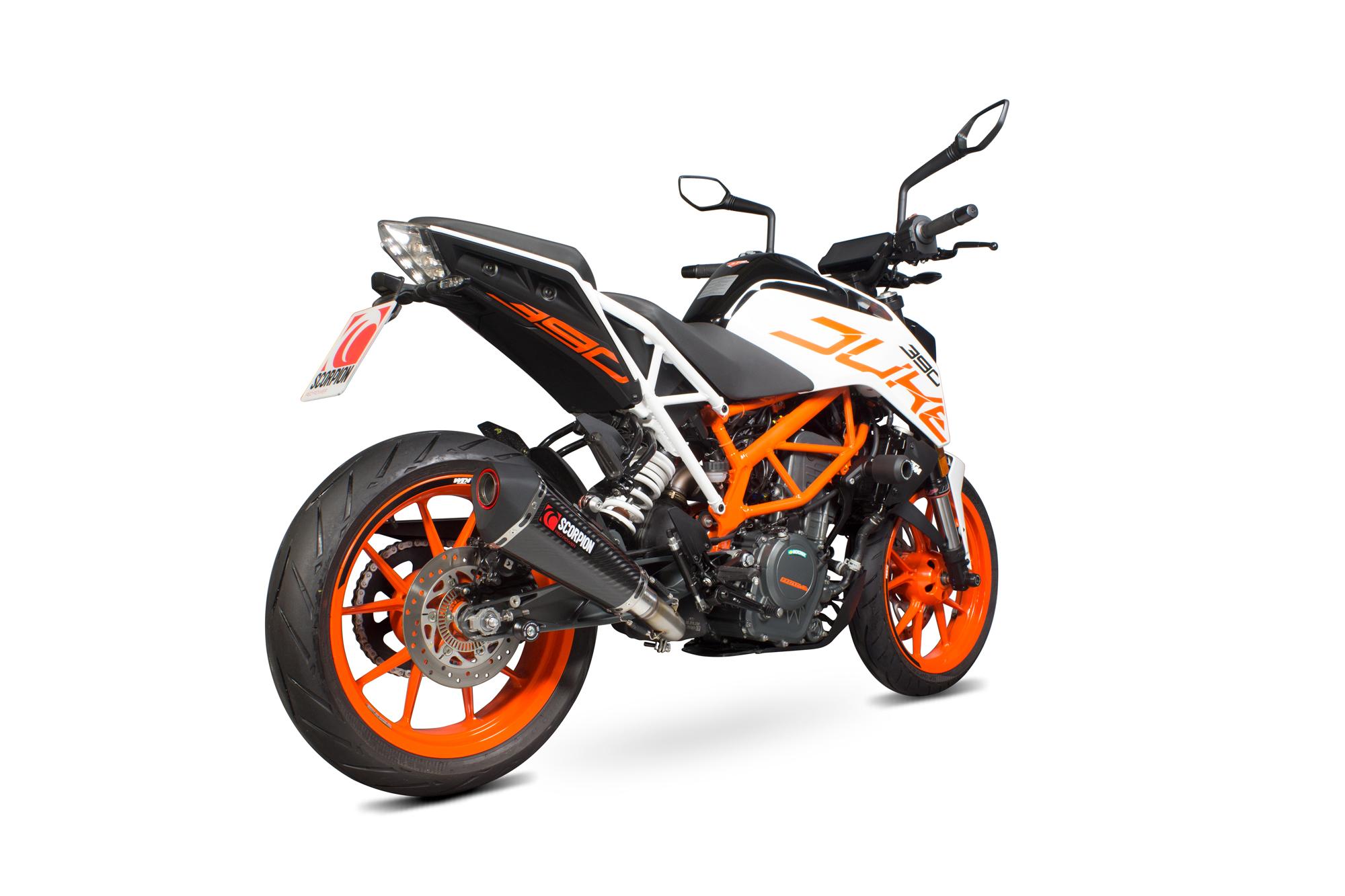 Scorpion Exhausts Rkt83ceo - Scorpion Serket Taper Carbon Fibre Exhaust - Ktm Duke 390 - 2017 - 2019
