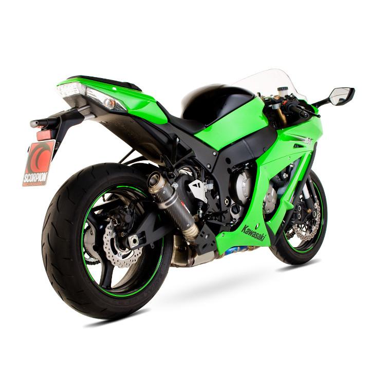 KA1002CEM - Scorpion RP-1 GP Carbon Round Exhaust - Kawasaki ZX 10R 2011 - 2015
