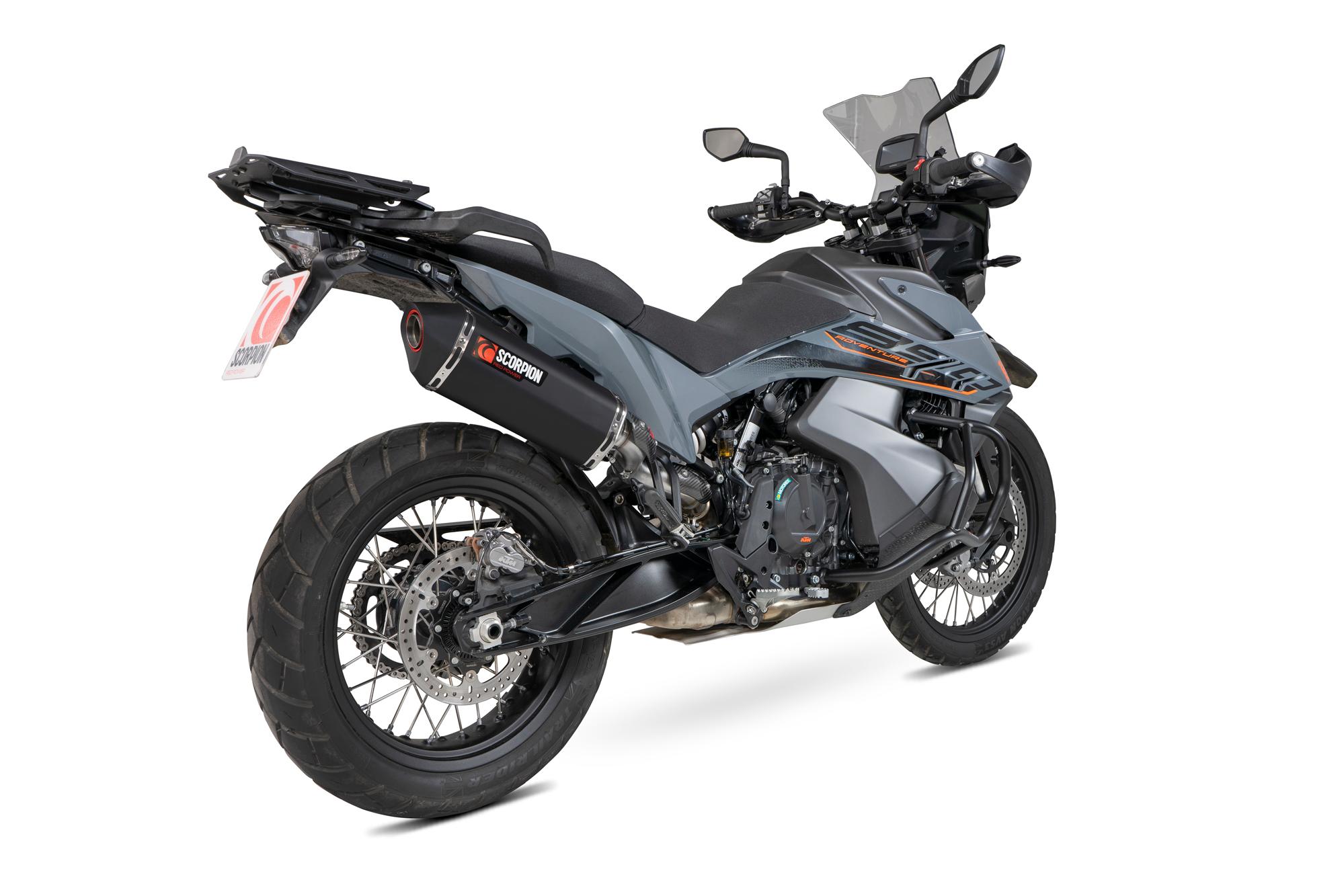 Scorpion Exhausts Black Rkt93bcer - Scorpion Serket Parallel Ceramic Slip-On Exhaust - Ktm Adventure 890 / 890 R 2021 - 2022