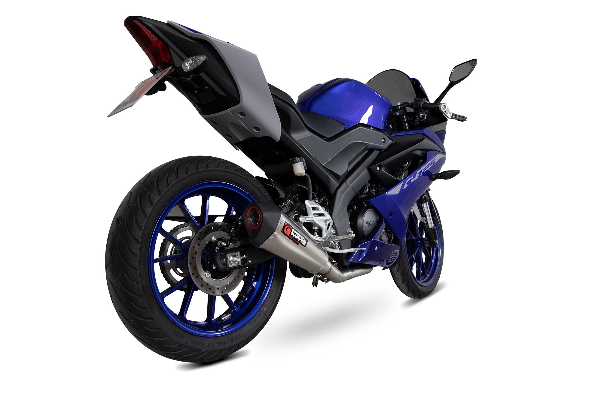 Scorpion Exhausts Red/Black Rya115systeo - Scorpion Serket Taper Titanium Exhaust - Yamaha Yzf R 125 2021