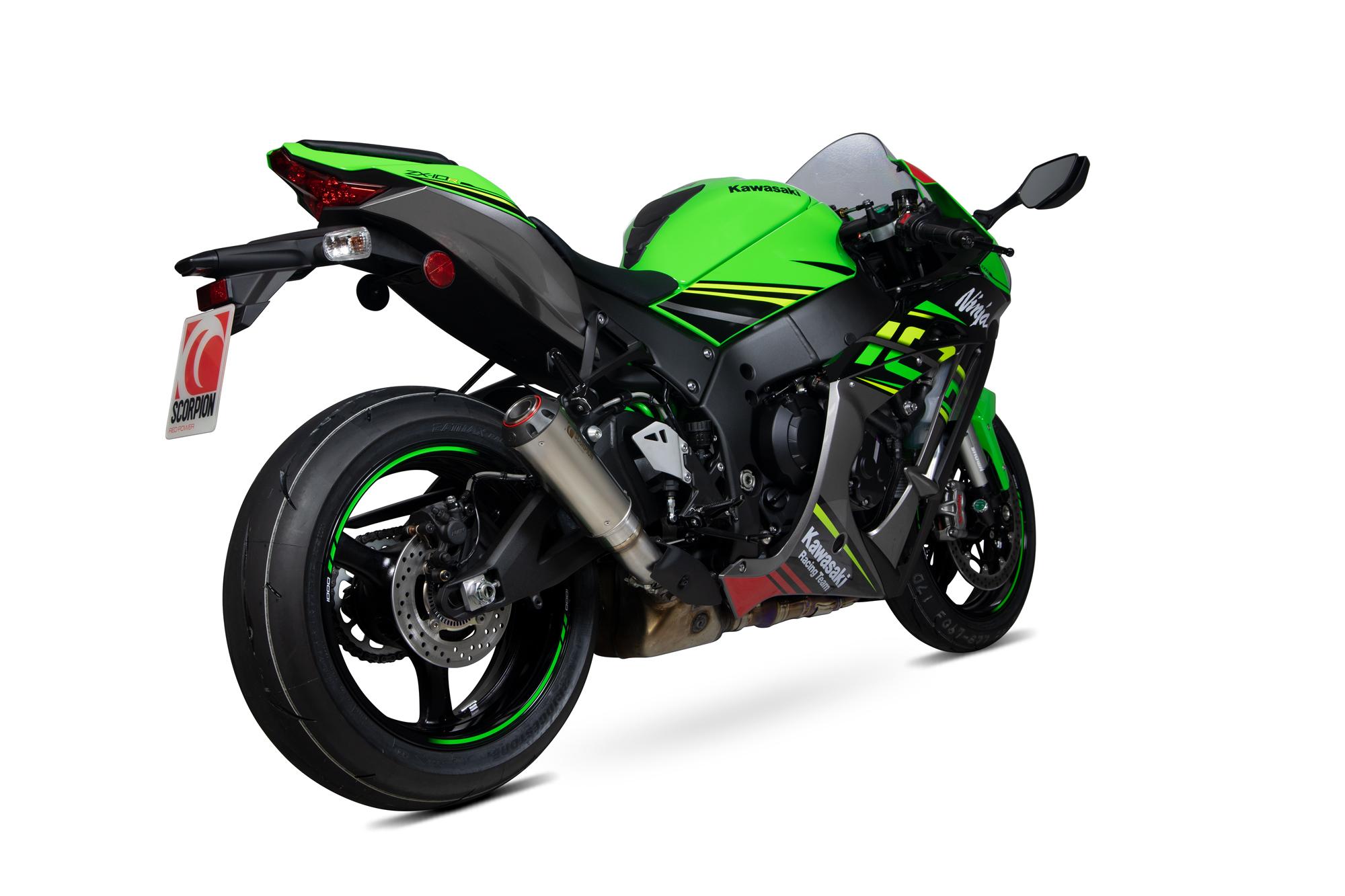 Scorpion Exhausts Red Pka113teo - Scorpion Power Satin Titanium Exhaust - Kawasaki Zx-10R 2016 - 2019