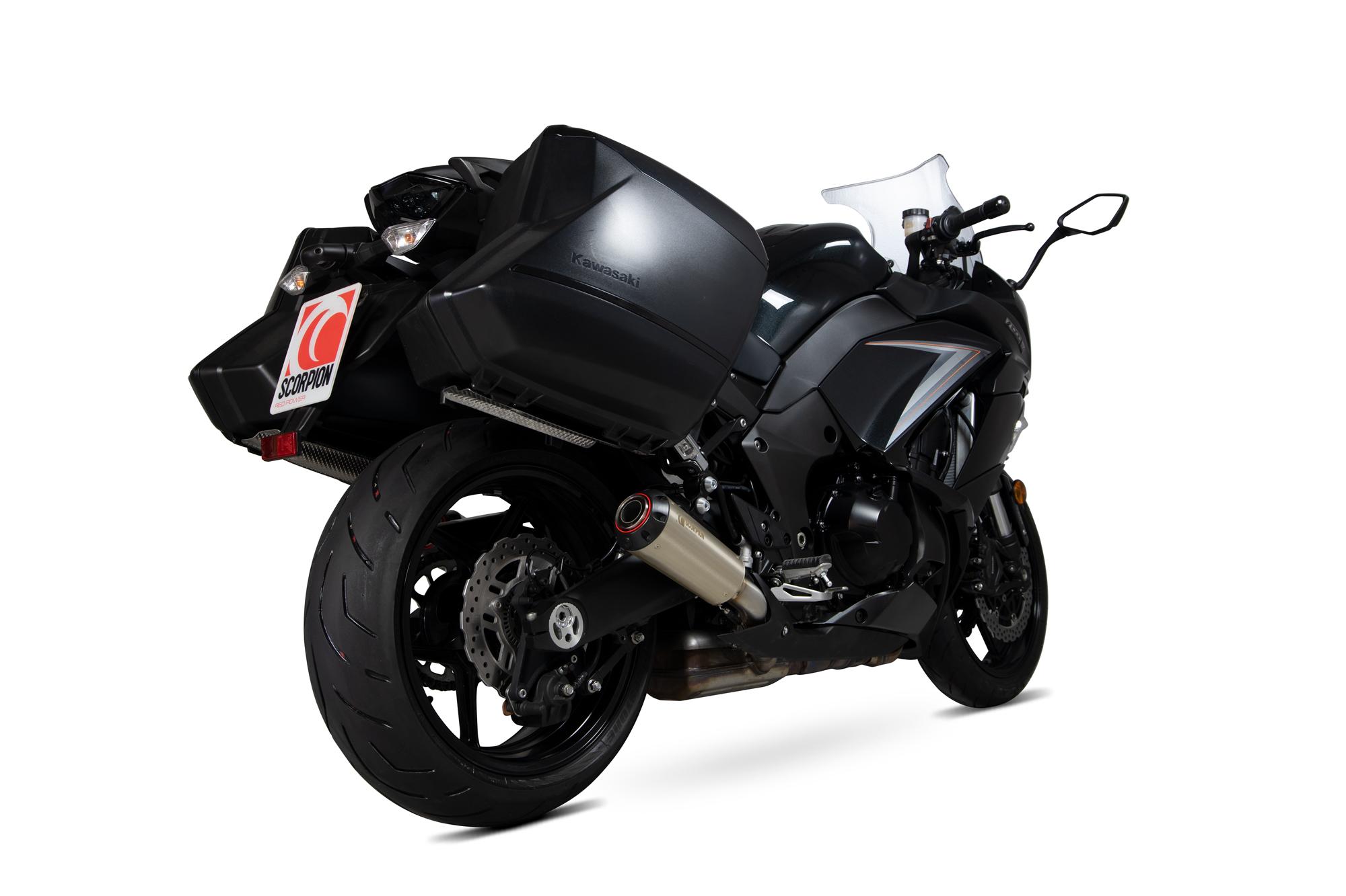 PKA108TEO - Scorpion Red Power Satin Titanium Exhaust - Kawasaki Z1000SX 2014 - 2019