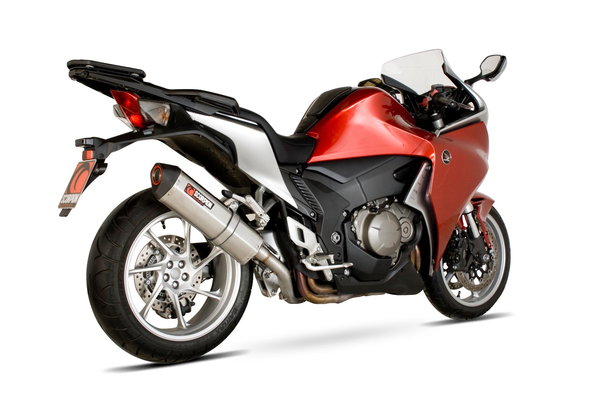 Scorpion Exhausts Red Rha104seo - Scorpion Serket Stainless Oval Exhaust - Honda Vfr 1200 No Panniers 2010 - 2017