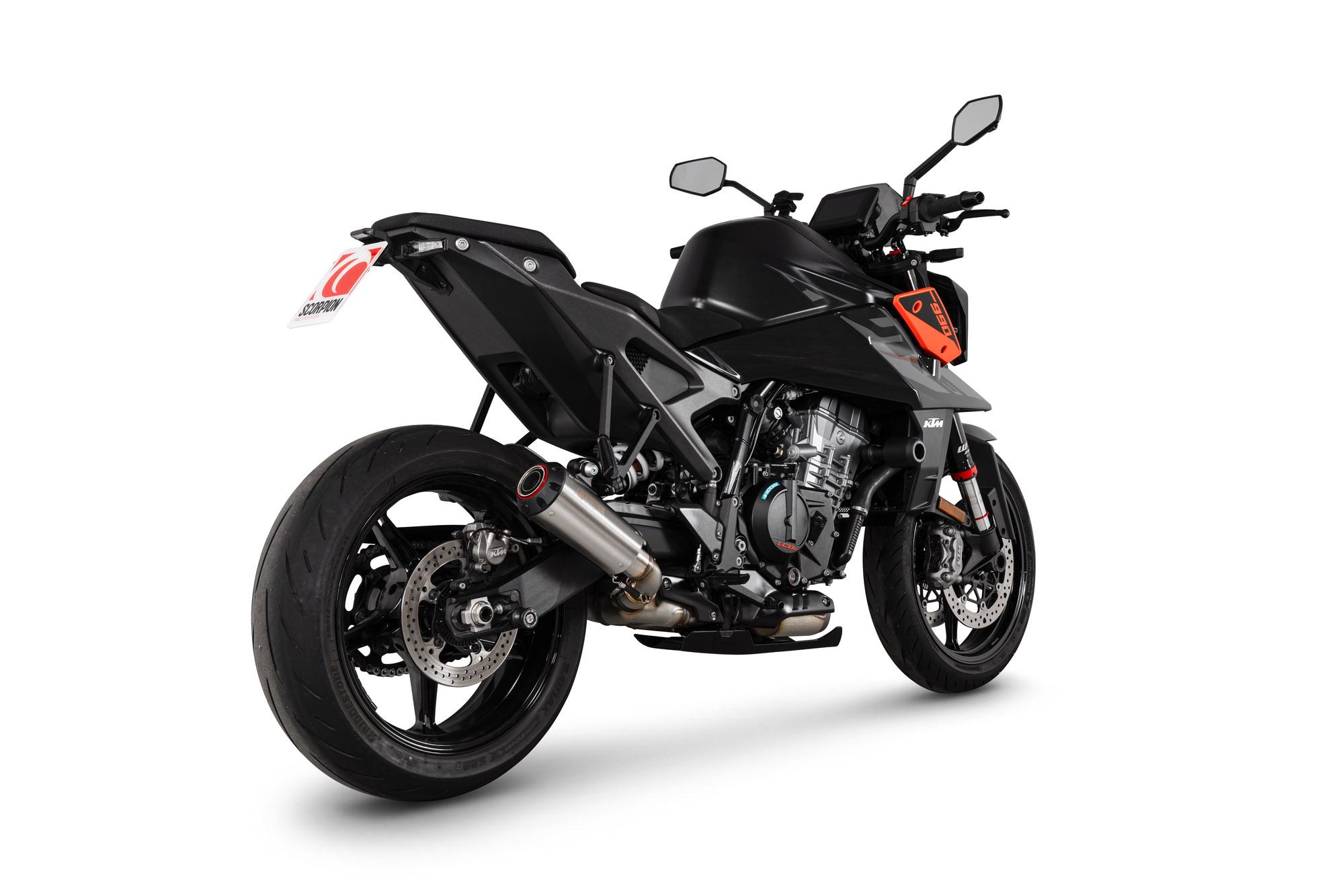 PKT96SEO - Scorpion Red Power Slip-On Stainless Steel For KTM 990 Duke 2024-2025
