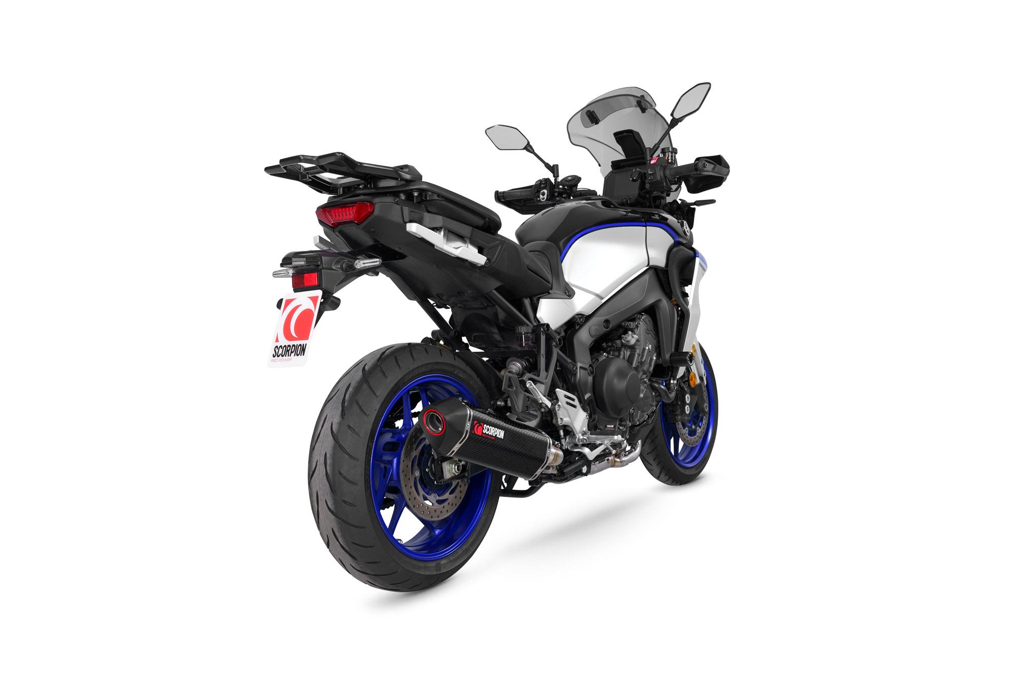 Scorpion Exhausts Black Rya128sysceo - Scorpion Serket Parallel Full System Carbon Fibre For Yamaha Tracer 9 Including Gt & Gt+ 2021-2024