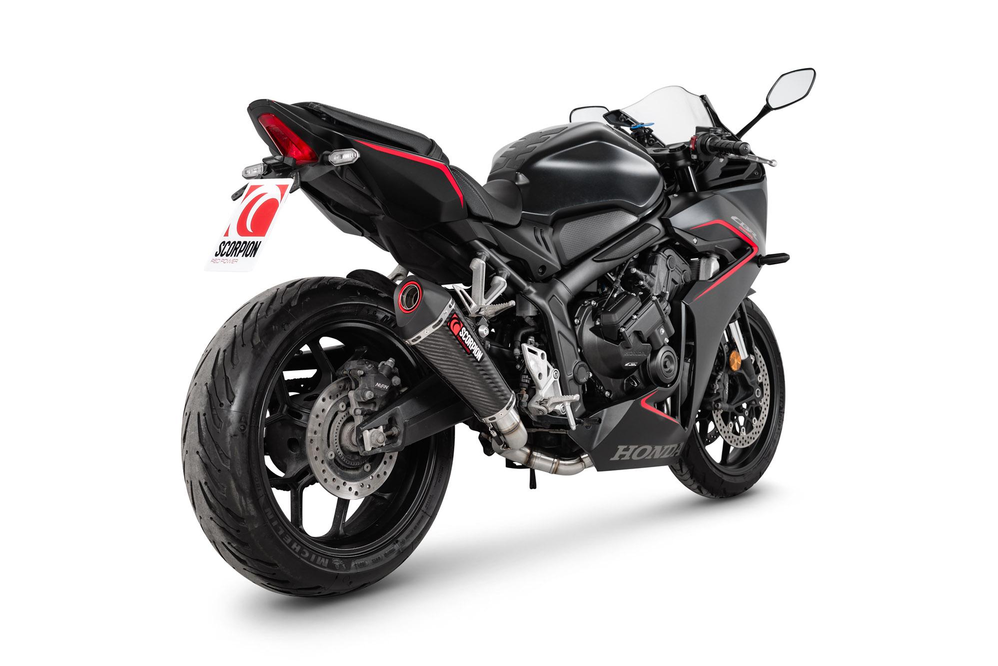 Scorpion Exhausts Black Rha203sysceo - Scorpion Serket Taper Full System Carbon Fibre For Honda Cbr 650 R 2024-2025