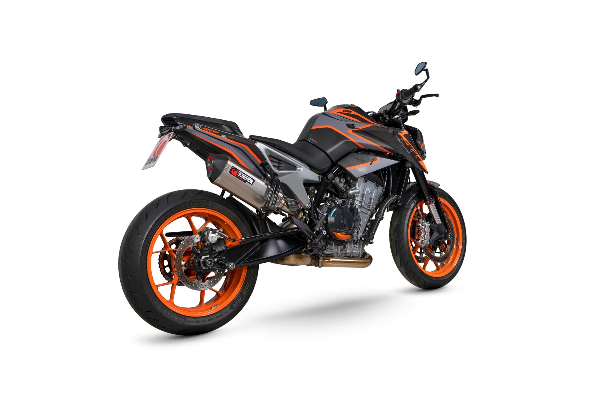 RKT95TEO - Scorpion Serket Parallel Slip-On Titanium For KTM 790 Duke 2022-2025