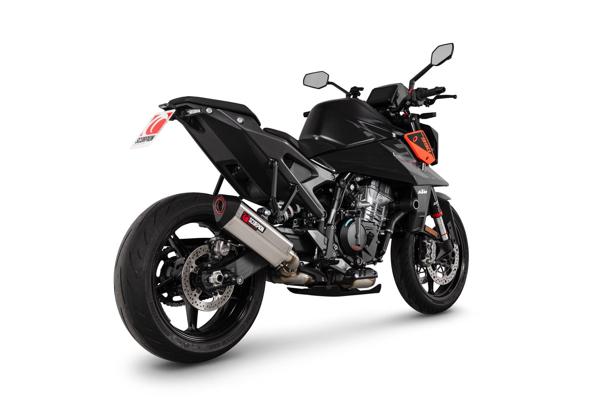 Scorpion Exhausts Silver Rkt96seo - Scorpion Serket Parallel Slip-On Stainless Steel For Ktm 990 Duke 2024-2025