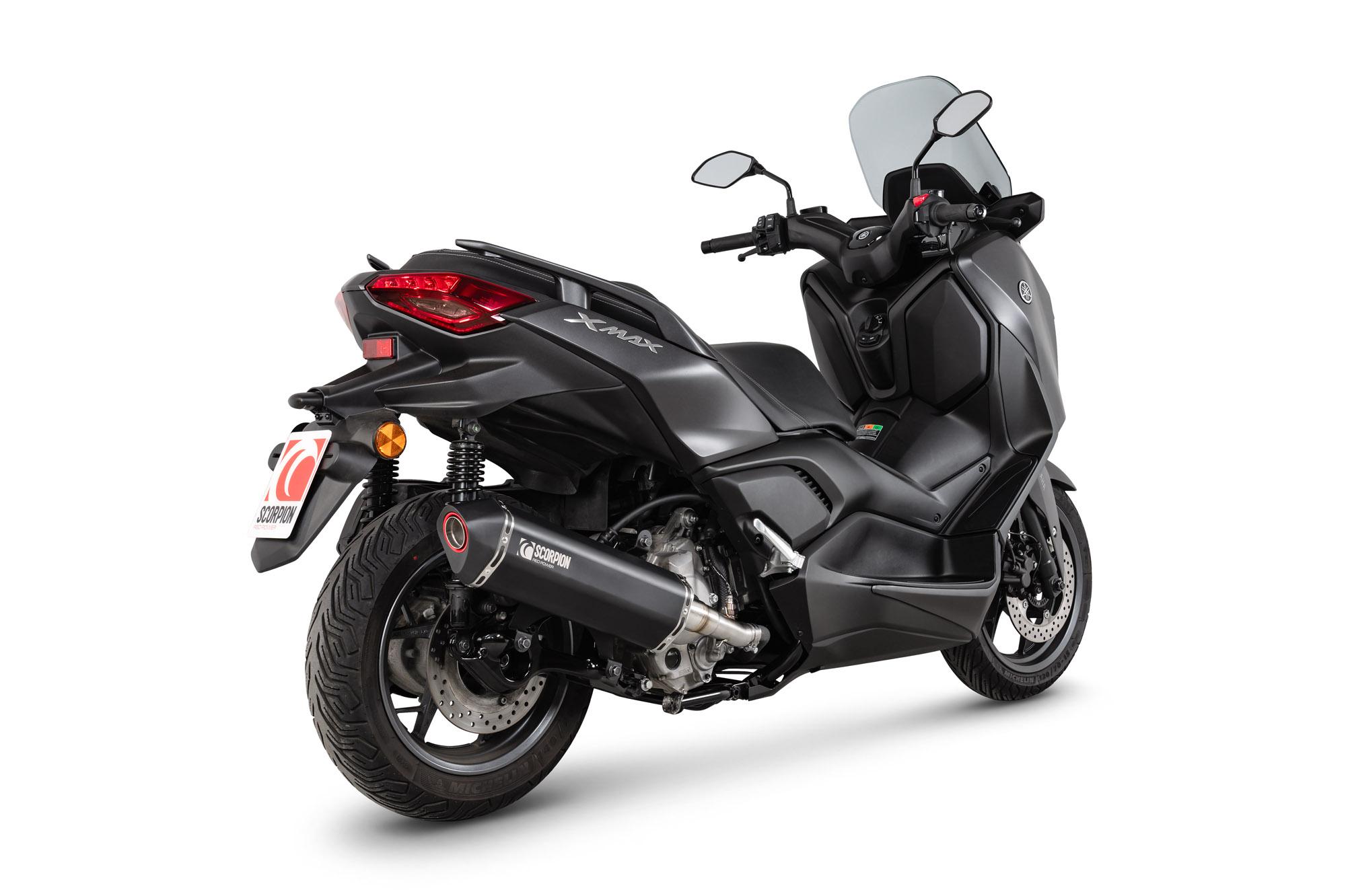 Scorpion Exhausts Black Rya131bcer - Scorpion Serket Parallel Slip-On Ceramic For Yamaha X-Max 300 Euro 5 2021-2024