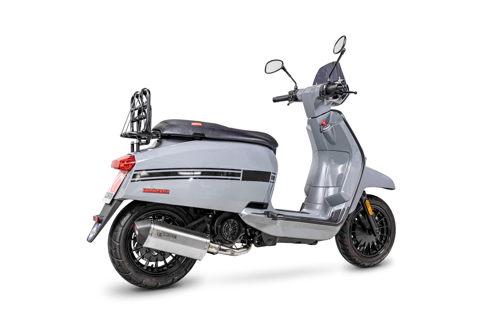Scorpion Exhausts Silver Rla50seo - Scorpion Serket Parallel Full System Stainless Steel For Lambretta V125 Special 2021-2025