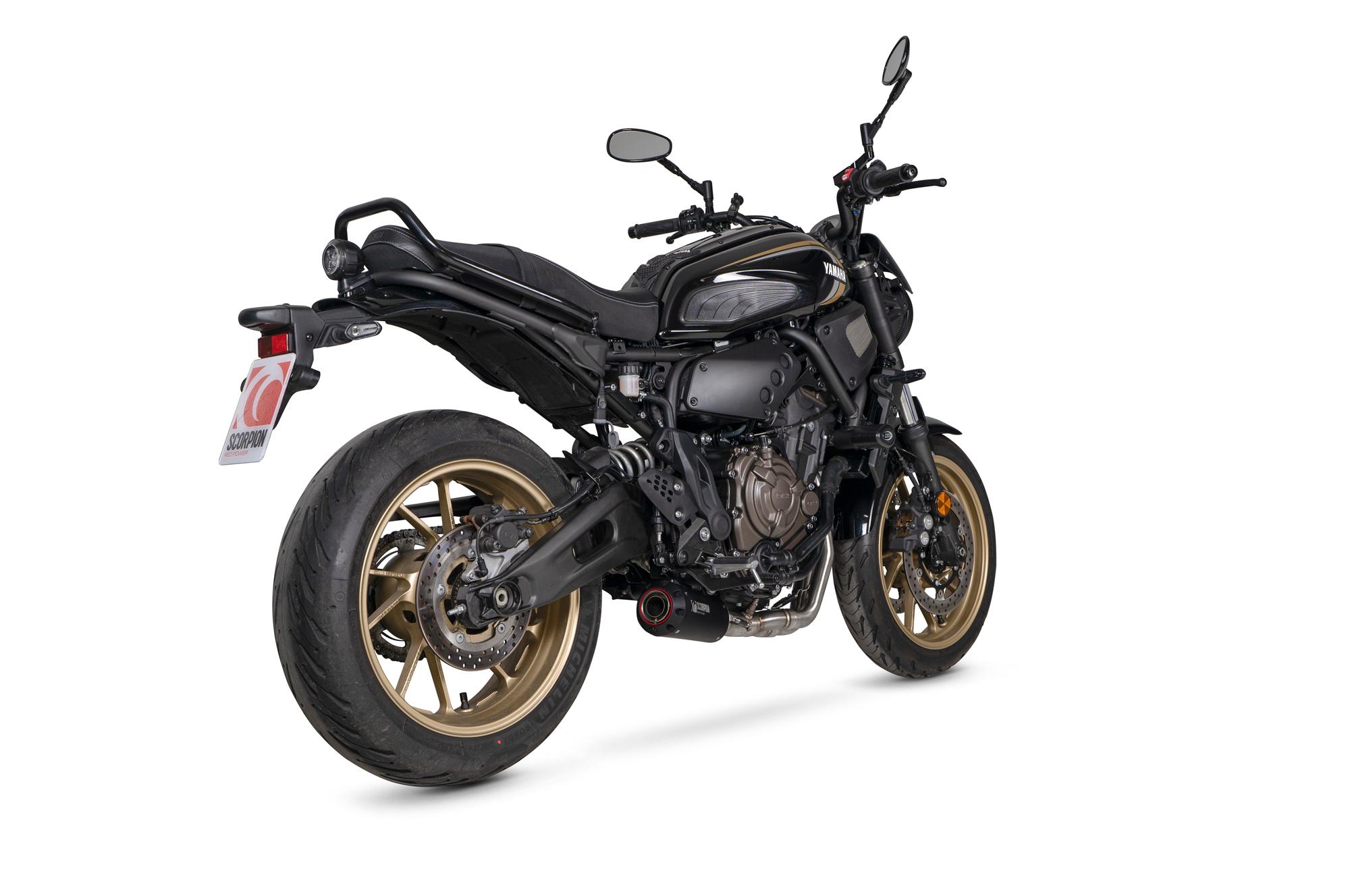 PYA123SYSBCER - Scorpion Red Power Full System Black Ceramic For Yamaha XSR 700 2021-2023