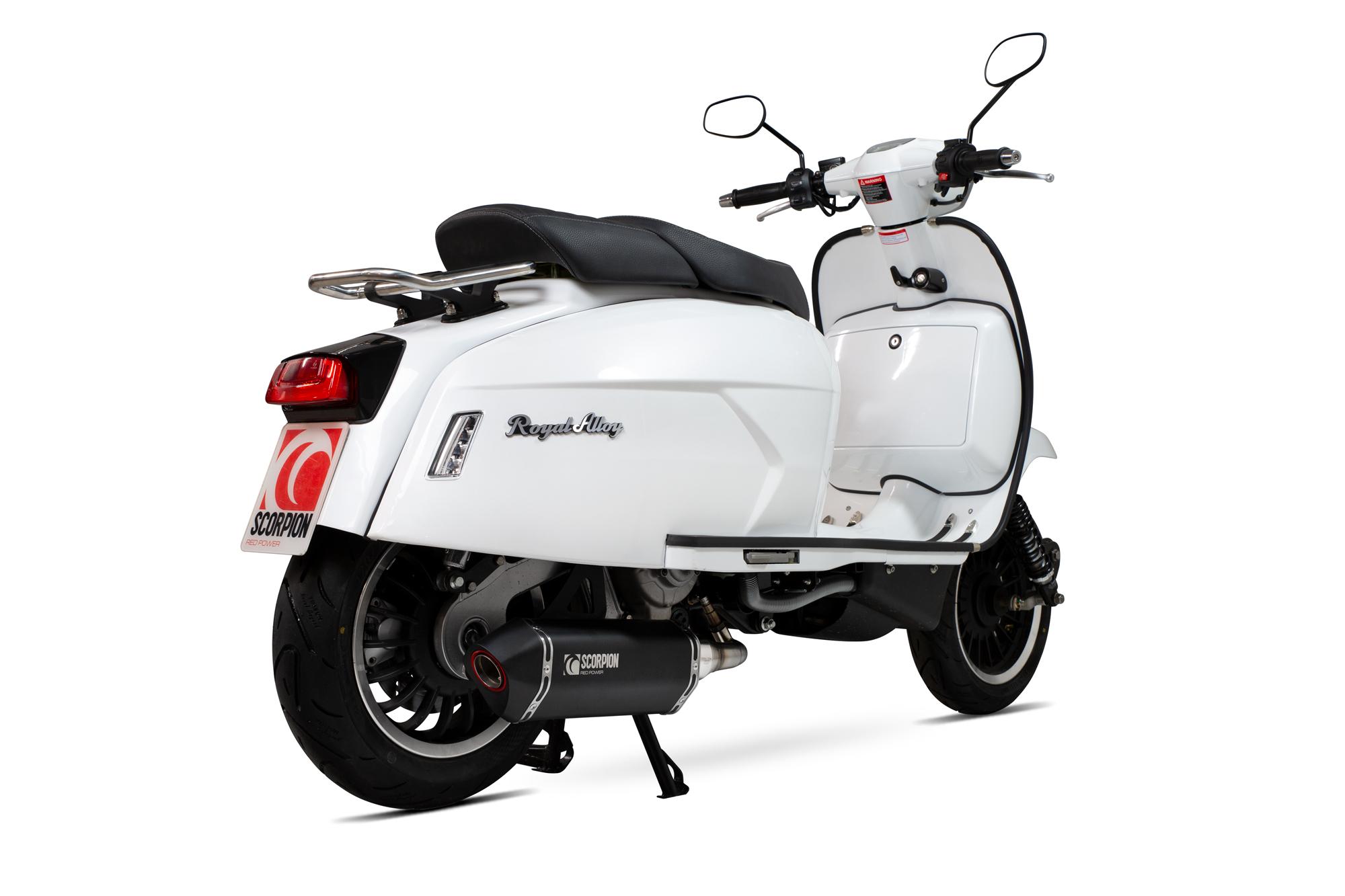 Scorpion Exhausts Black Rra105bcer - Scorpion Serket Parallel Full System Ceramic For Royal Alloy Gp300 Lc 2019-2024