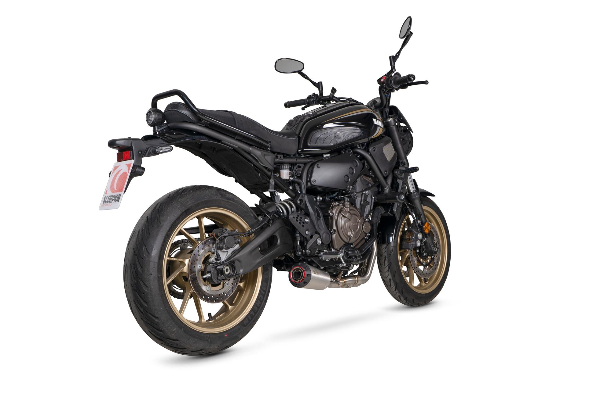 Scorpion Exhausts Silver Pya123sysseo - Scorpion Red Power Full System Stainless Steel For Yamaha Xsr 700 2021-2023