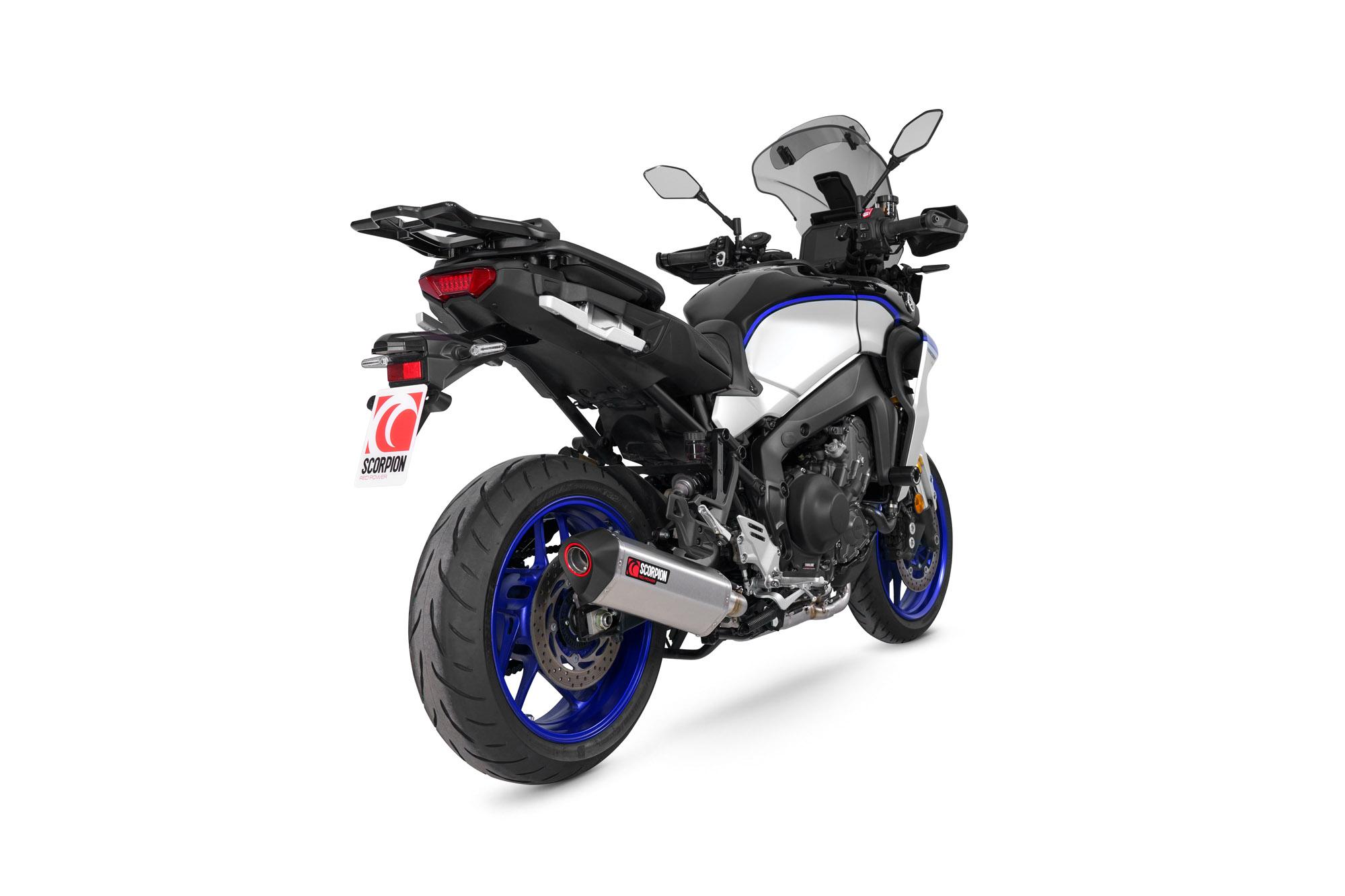 Scorpion Exhausts Silver Rya128sysseo - Scorpion Serket Parallel Full System Stainless Steel For Yamaha Tracer 9 Including Gt & Gt+ 2021-2024