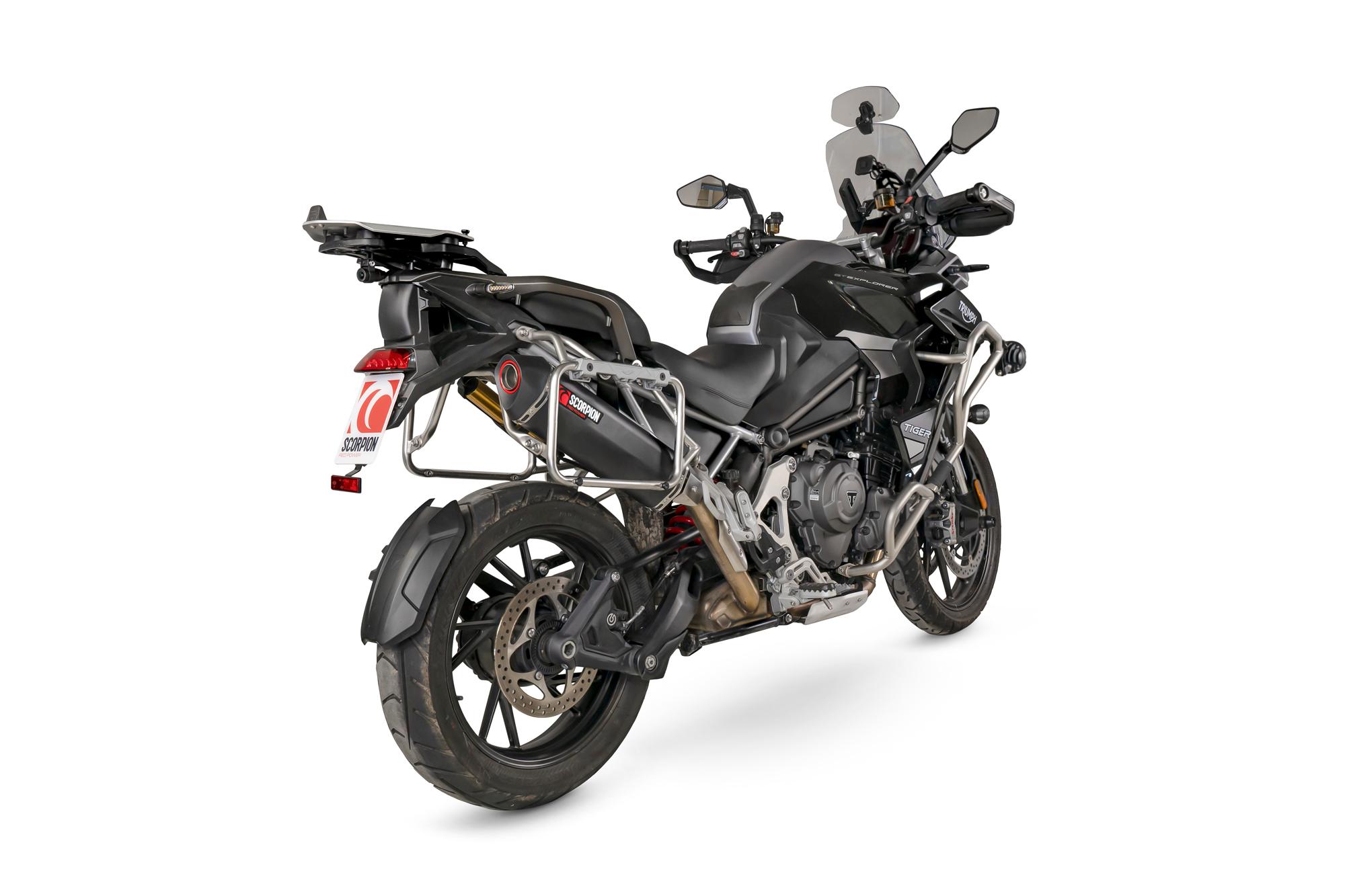 Scorpion Exhausts Black Rtr94bcer - Scorpion Serket Parallel Slip-On Ceramic For Triumph Tiger 1200 2022-2025