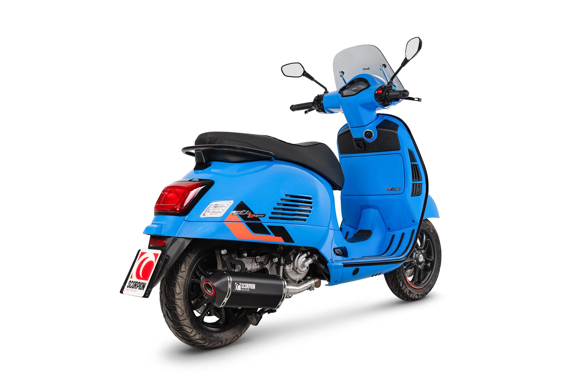 Scorpion Exhausts Black Rve221bcer - Scorpion Serket Parallel Slip-On Ceramic For Vespa Gts 310 2024-2025