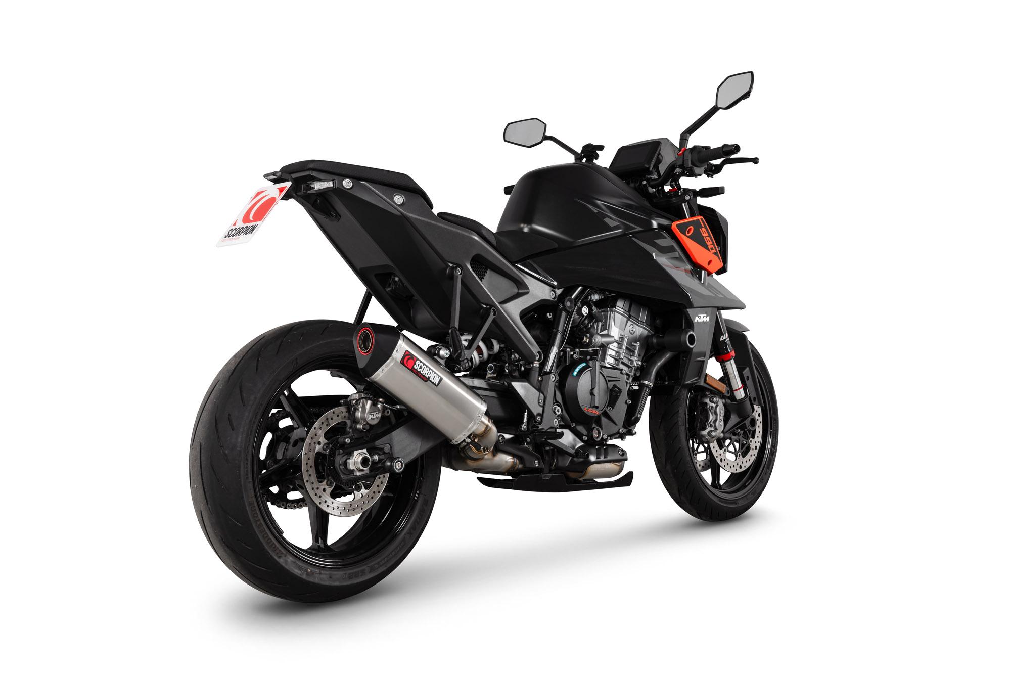 Scorpion Exhausts Grey Rkt96teo - Scorpion Serket Parallel Slip-On Titanium For Ktm 990 Duke 2024-2025