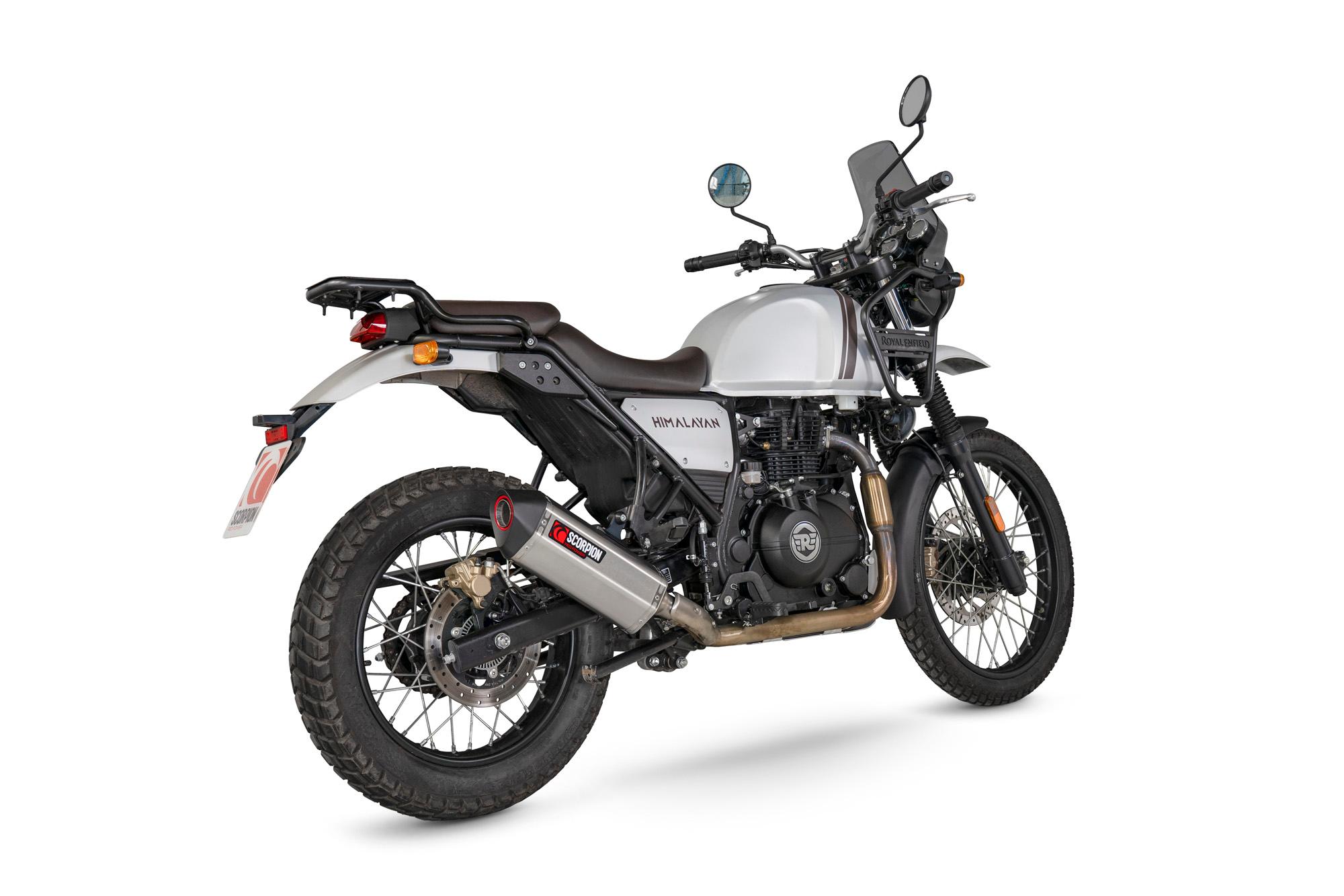 RRE103SEO - Scorpion Serket Slip-On Stainless Steel For Royal Enfield Himalayan 411 2016-2025
