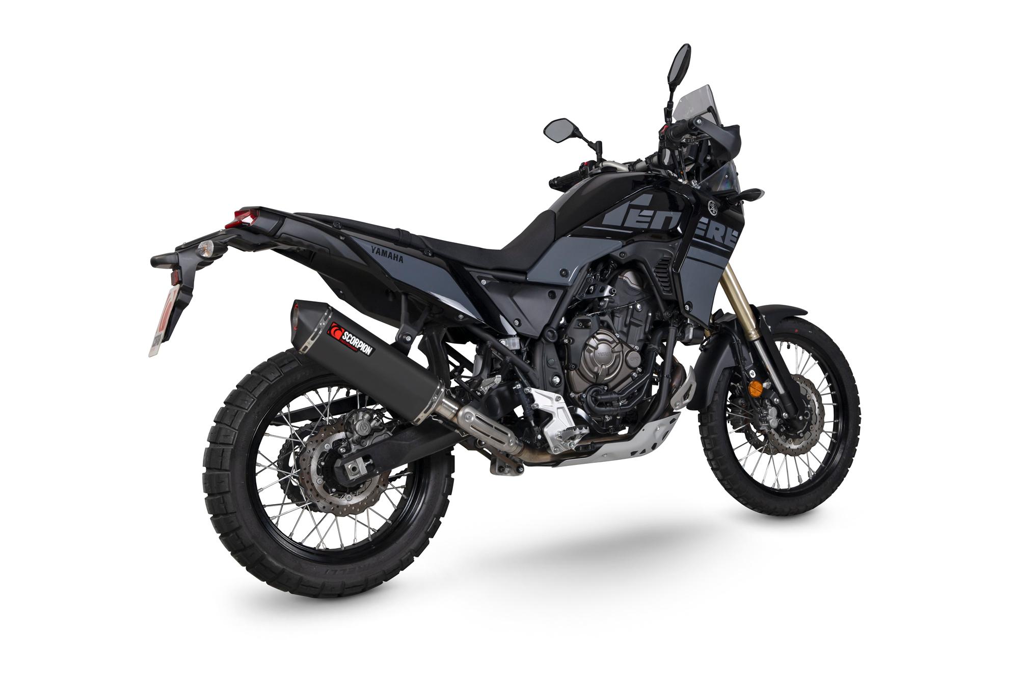 Scorpion Exhausts Black Rya122bcer - Scorpion Serket Parallel Slip-On Ceramic For Yamaha Tenere 700 2021-2025
