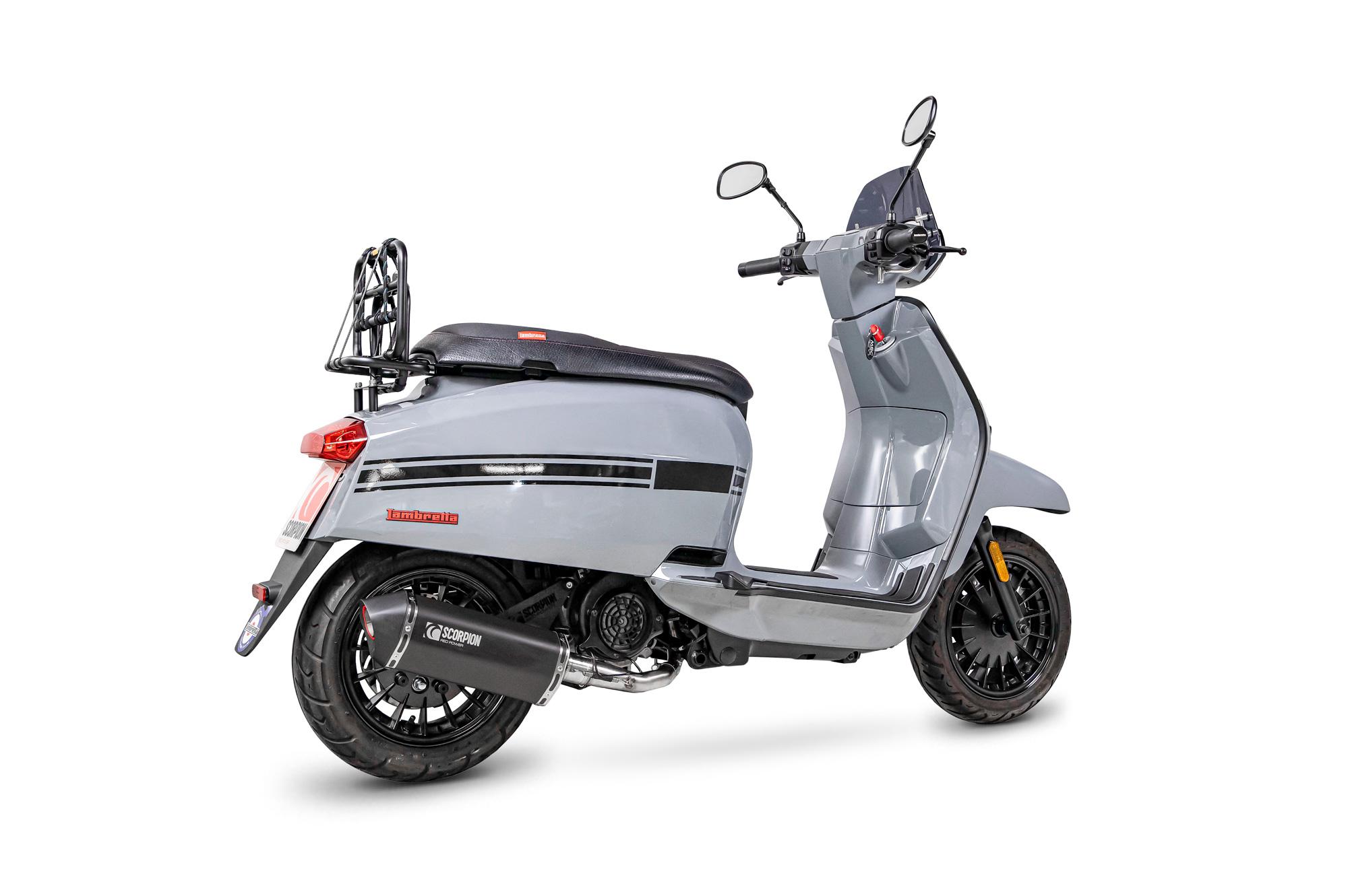 Scorpion Exhausts Black Rla50bcer - Scorpion Serket Parallel Full System Ceramic For Lambretta V125 Special 2021-2025