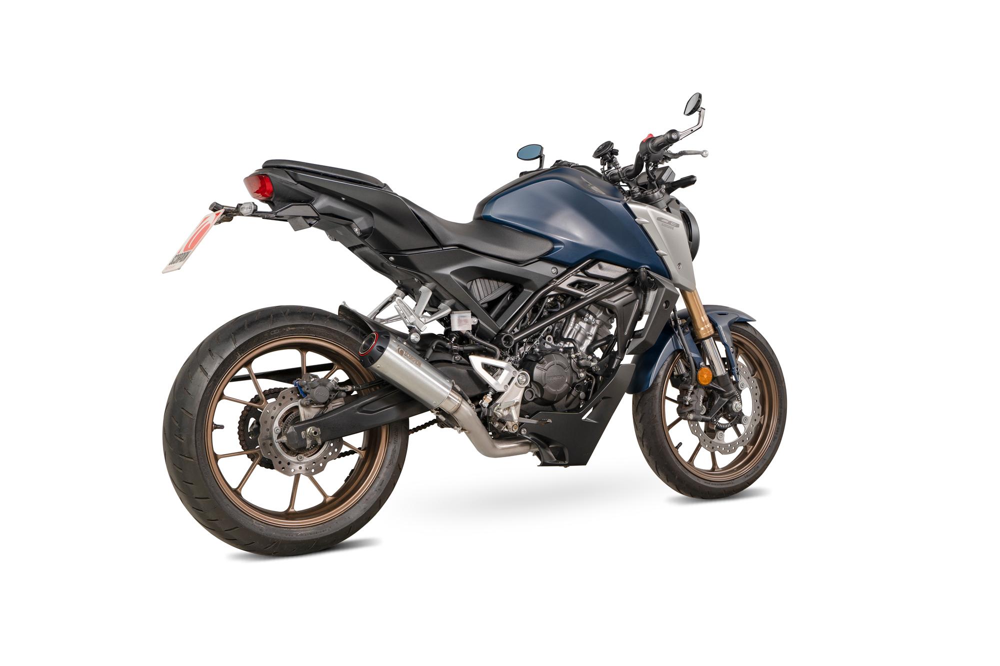 Scorpion Exhausts Silver Pha198sysseo - Scorpion Red Power Full System Stainless Steel For Honda Cb 125 R 2021-2024
