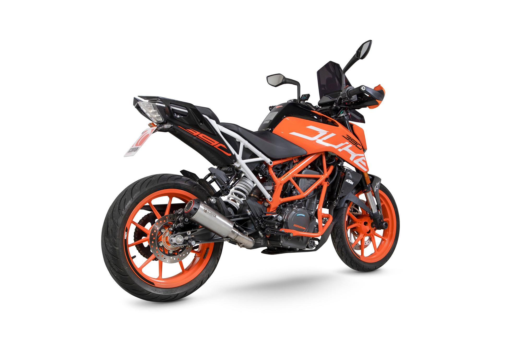 PKT83SEO - Scorpion Red Power Slip-On Stainless Steel For KTM Duke 390 2017-2020
